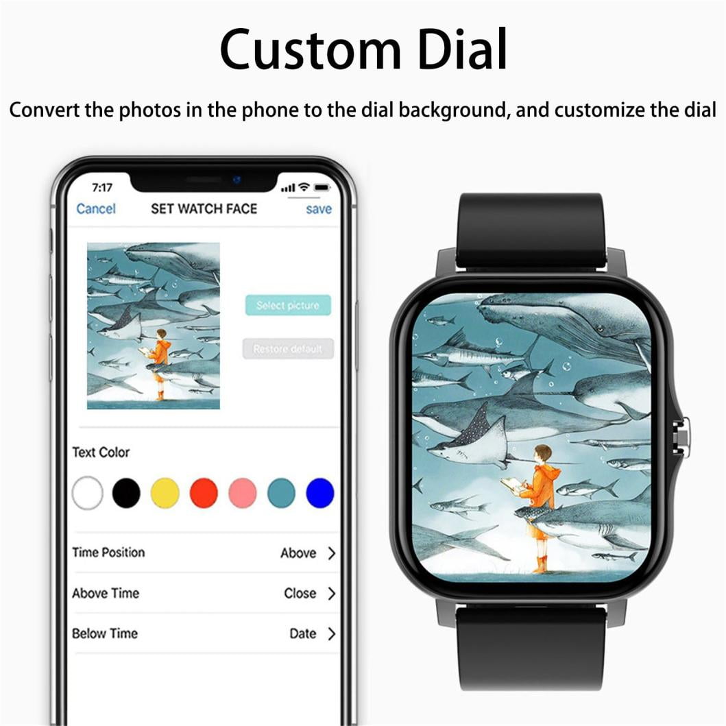 1.7" Smart Watch for Men Women,Bluetooth Call and Text ReplyFitness Tracker,IP67 Waterproof,Compatible iOS Android,AI Control,3 Days Use,Multiple Languages - Image 5