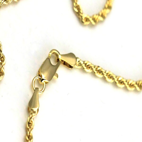 14kt Bonded Gold Chain Necklace Rope Chain
