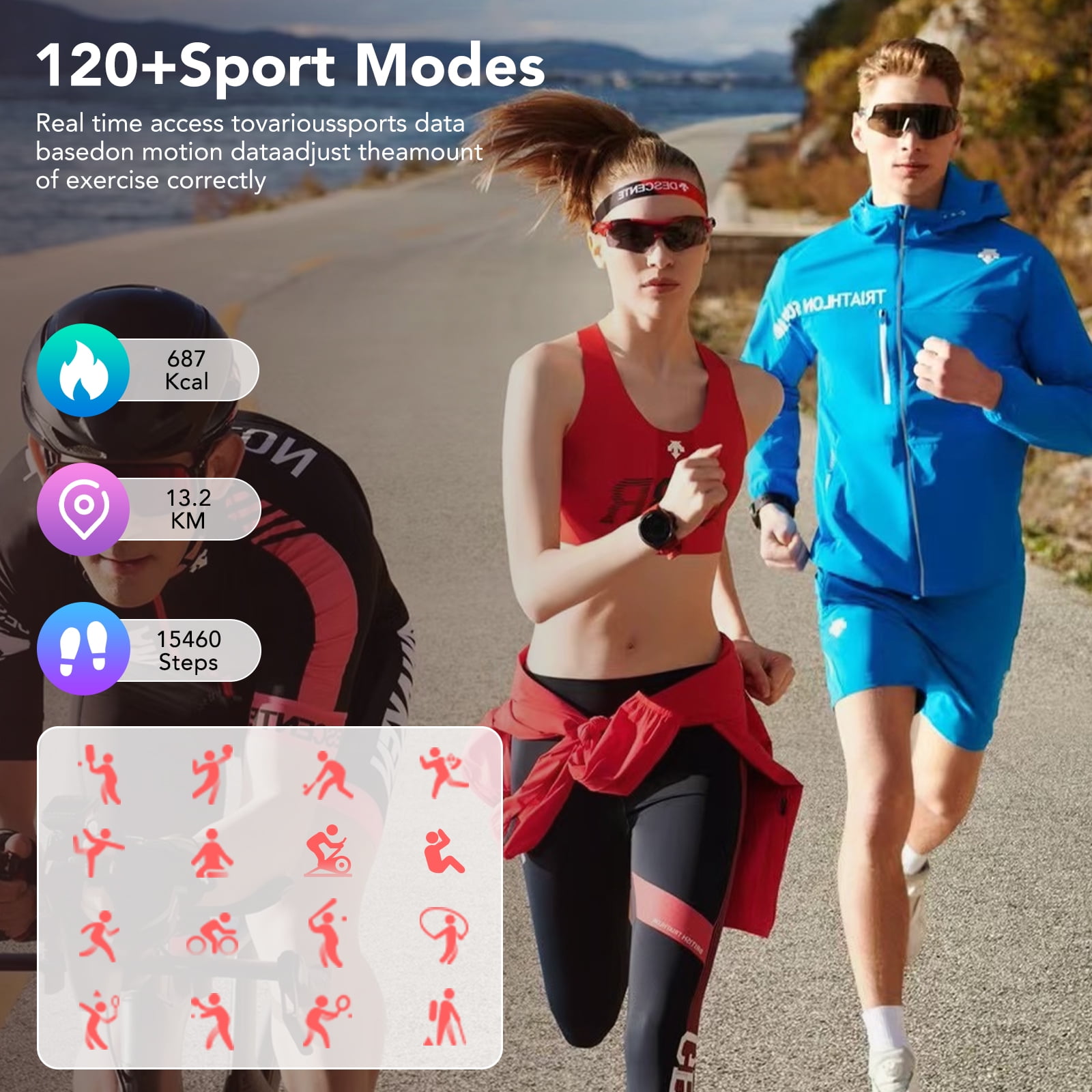 2026 NEW Smart Watch, 1.96''HD Screen SmartWatch for Men Women's, Answer/Make/Message, 100 Sports Modes, IP68 Waterproof Fitness Tracker Compatible with Android and iPhone, Holiday Gifts,Pink - Image 2