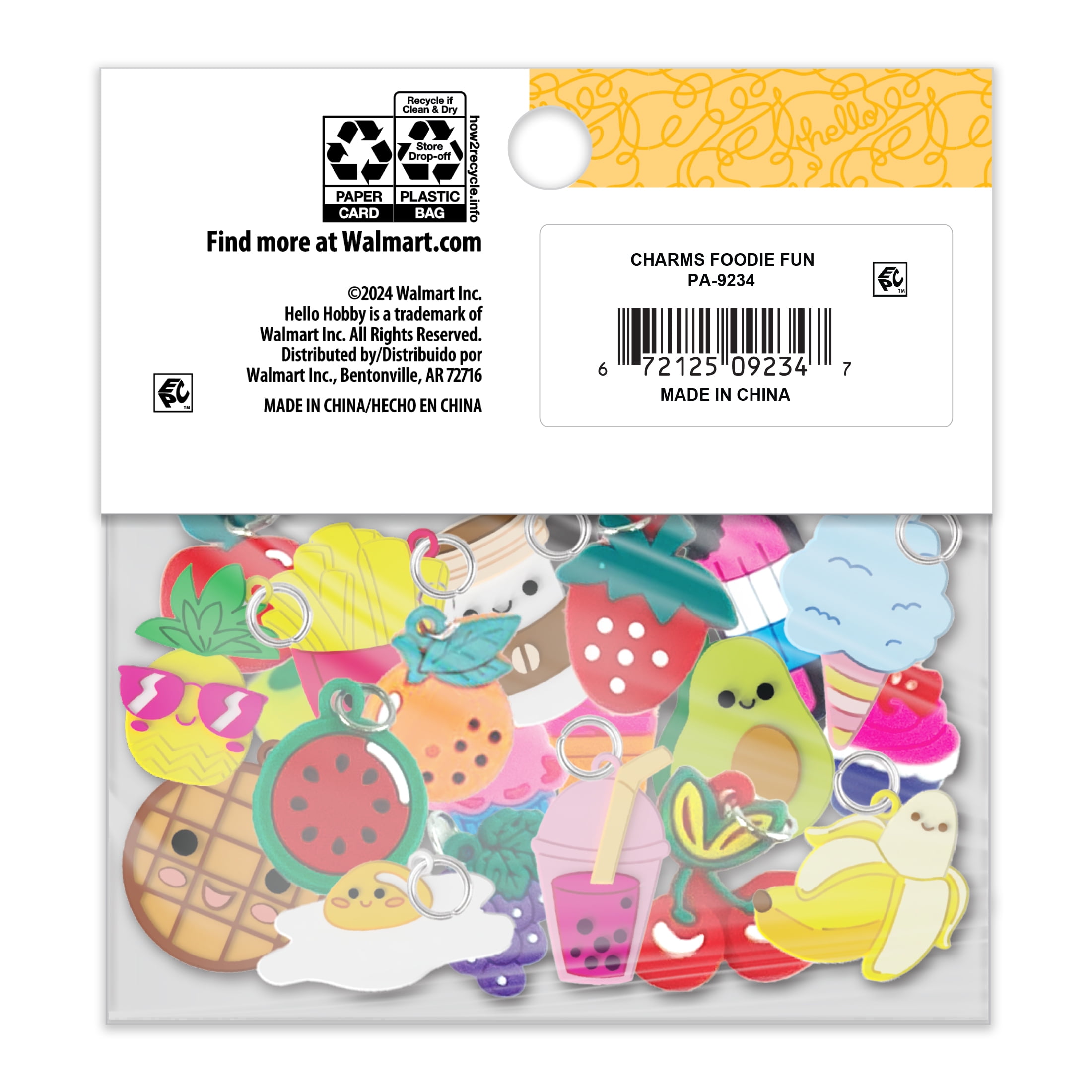 (3 pack) Hello Hobby Silicone Charms for Crafts, Foodie Fun, Unisex Child - Image 3