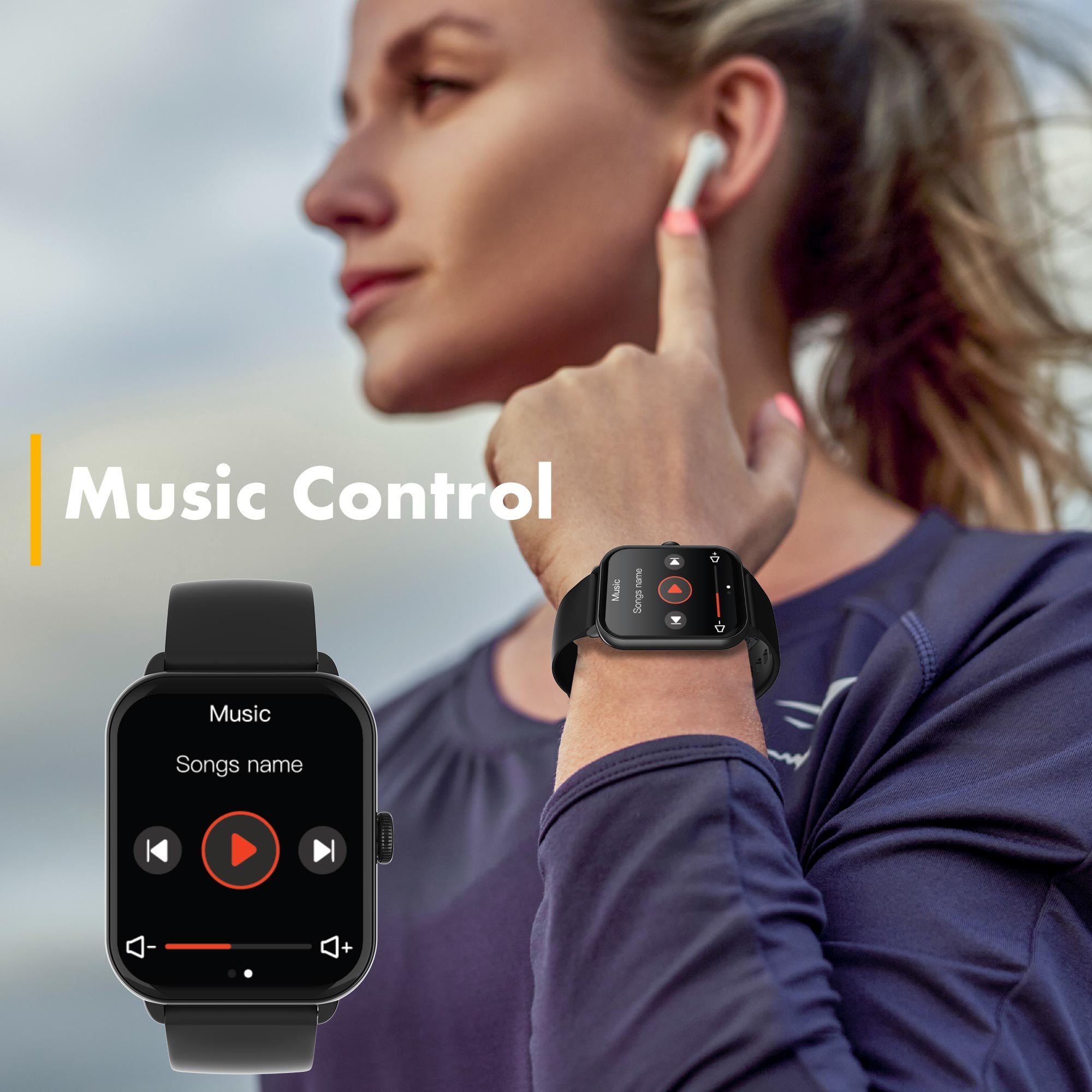 3Plus Vibe Lite BT (Bluetooth Calling) Smartwatch Black - Unisex - Image 4