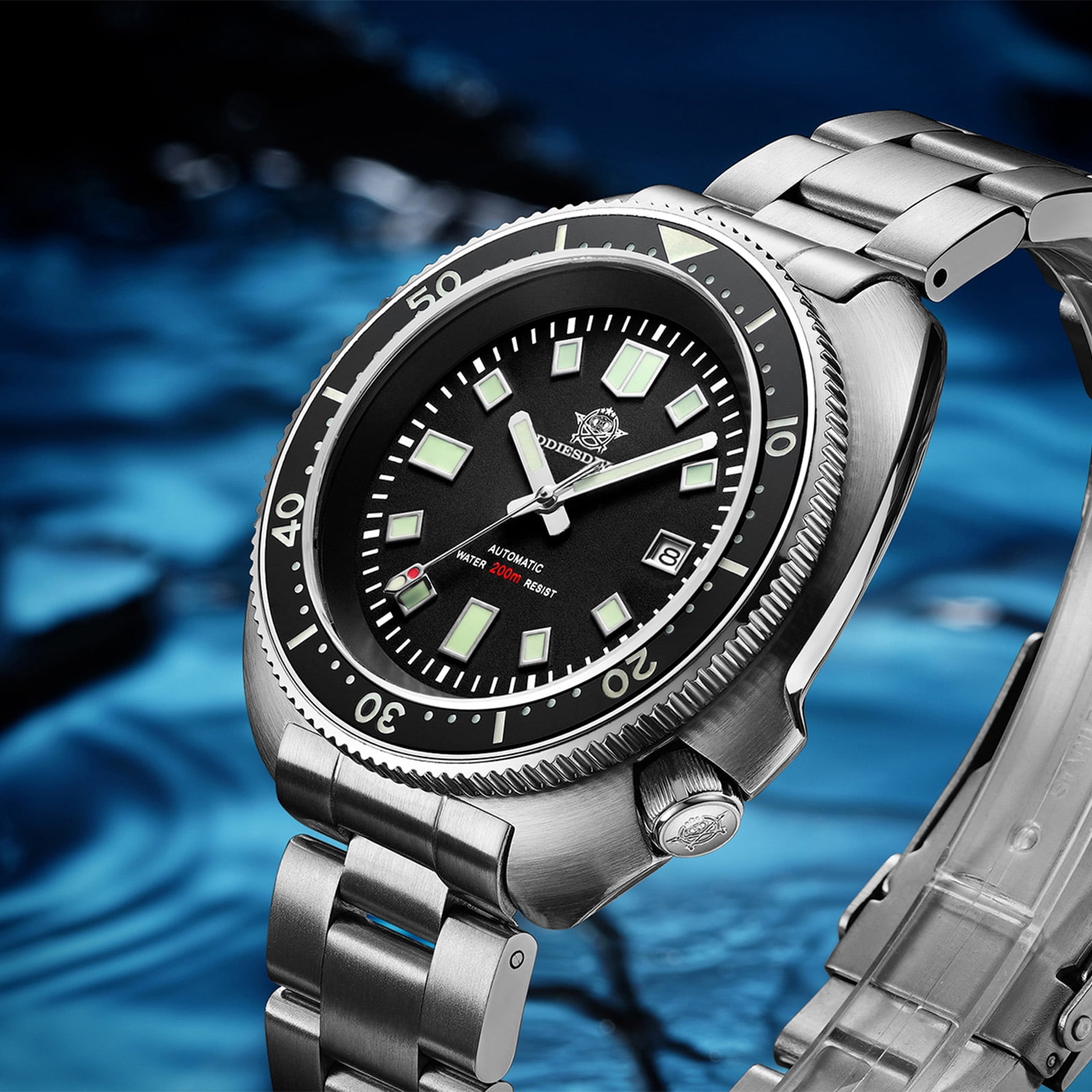 ADDIESDIVE AD2524 Men's Automatic Diver Watch – Japan 8215, Ceramic Bezel, Sapphire Glass, 200m Waterproof - Image 3
