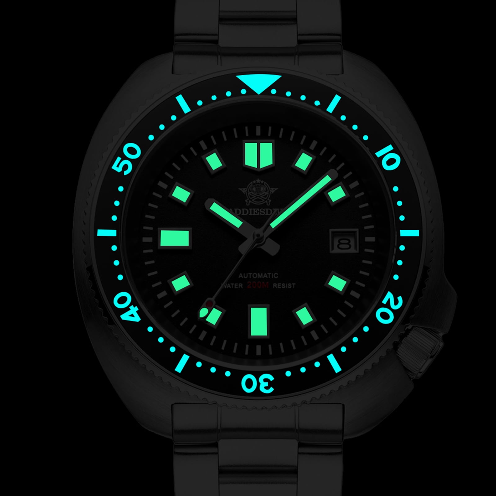 ADDIESDIVE AD2524 Men's Automatic Diver Watch – Japan 8215, Ceramic Bezel, Sapphire Glass, 200m Waterproof - Image 2
