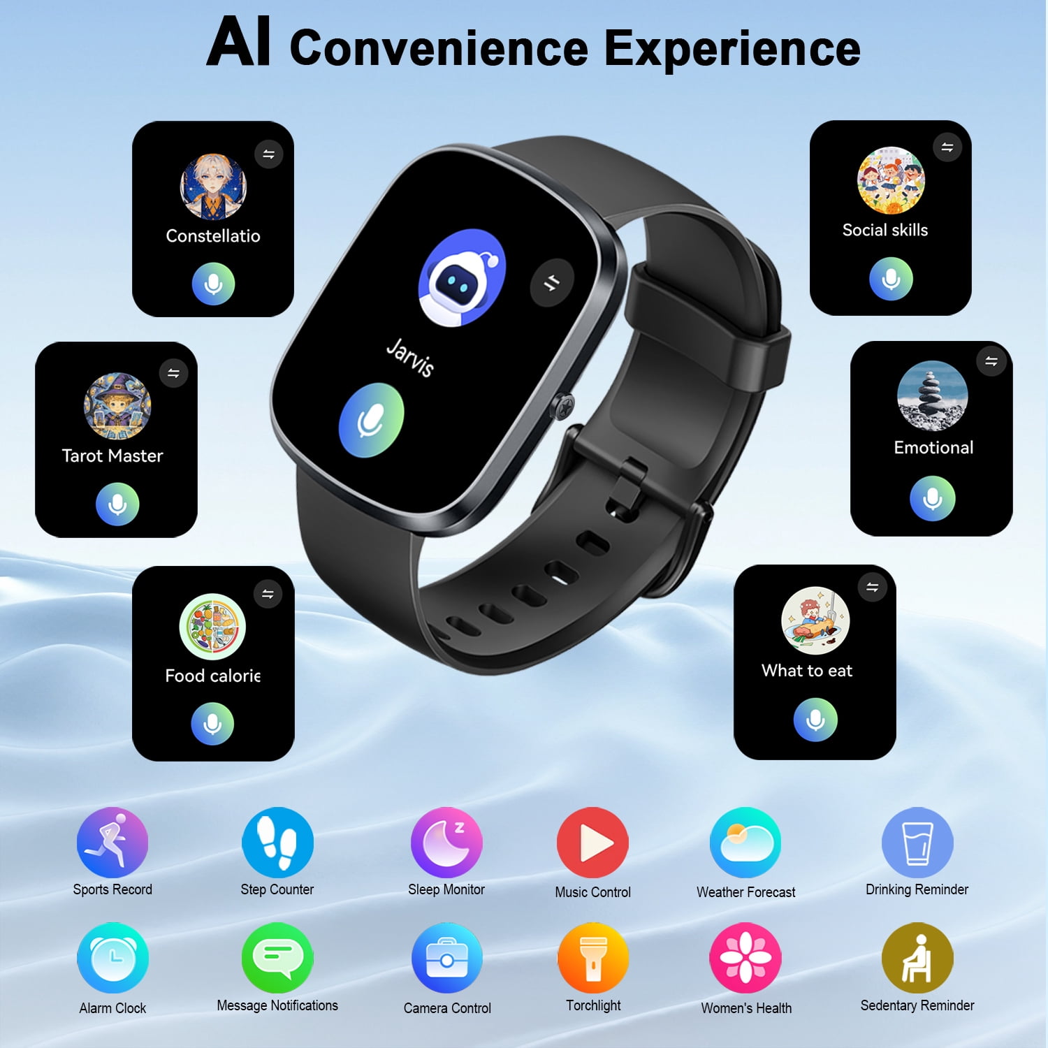 AI Smart Watch for Women Men 1.91" HD Touch Screen with Dual-Mode Smart Bluetooth Call and Voice Assistant 100+ Sport Modes IPX7 Waterproof Fitness Watch for Android/iPhone - Image 3