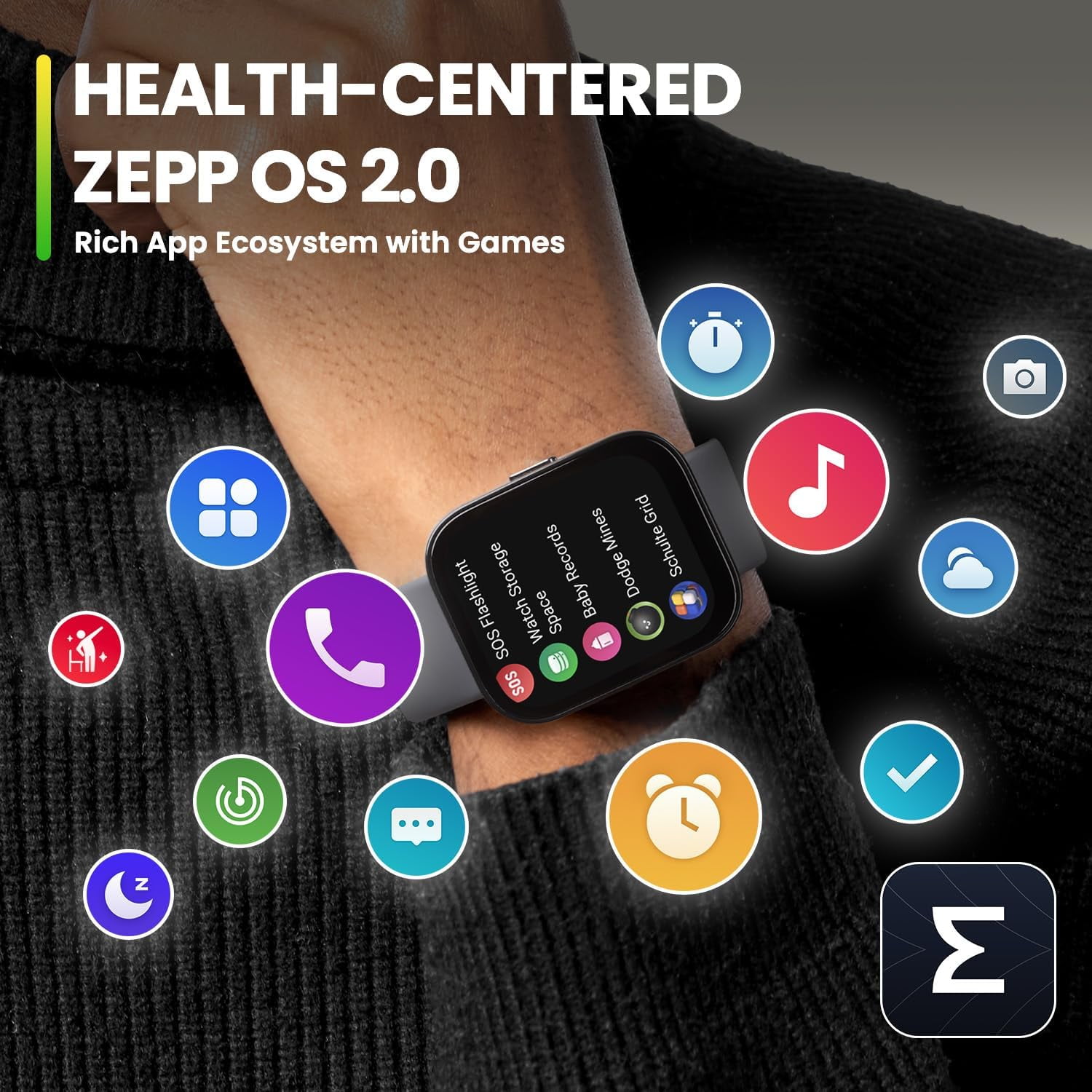 Amazfit Bip 5 Smart Watch 46mm, GPS,Bluetooth Calling, 10-Day Battery, Heart-Rate & VO2 Max, Sleep Health Monitoring, AI Fitness Tracker App, for Android & iPhone,Soft Black - Image 3