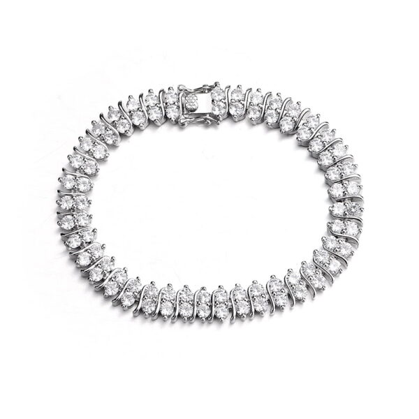 Amy and Annette 18K White Gold Tennis Bracelet