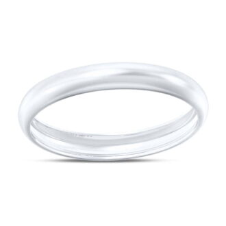 Aone Jewelry 10K Gold Women's Ring & Men's Wedding Band – White Gold Classic Fit Band 3mm 4mm 5mm 6mm, Unisex Wedding Rings for Women & Men