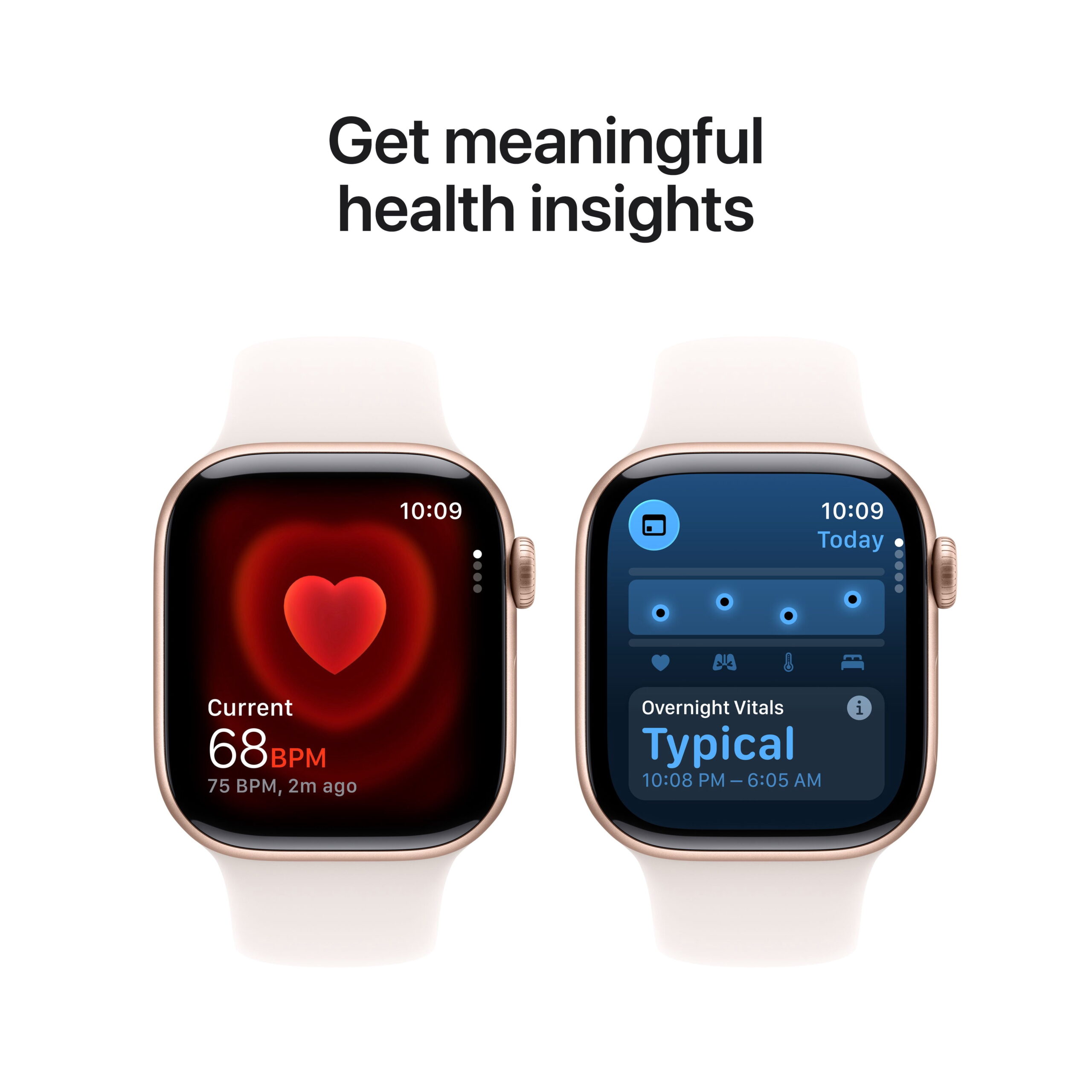 Apple Watch Series 11 GPS 42mm Rose Gold Aluminum Case with Light Blush Sport Band - S/M, 24 Hour Battery Life, 1 Each - Image 3