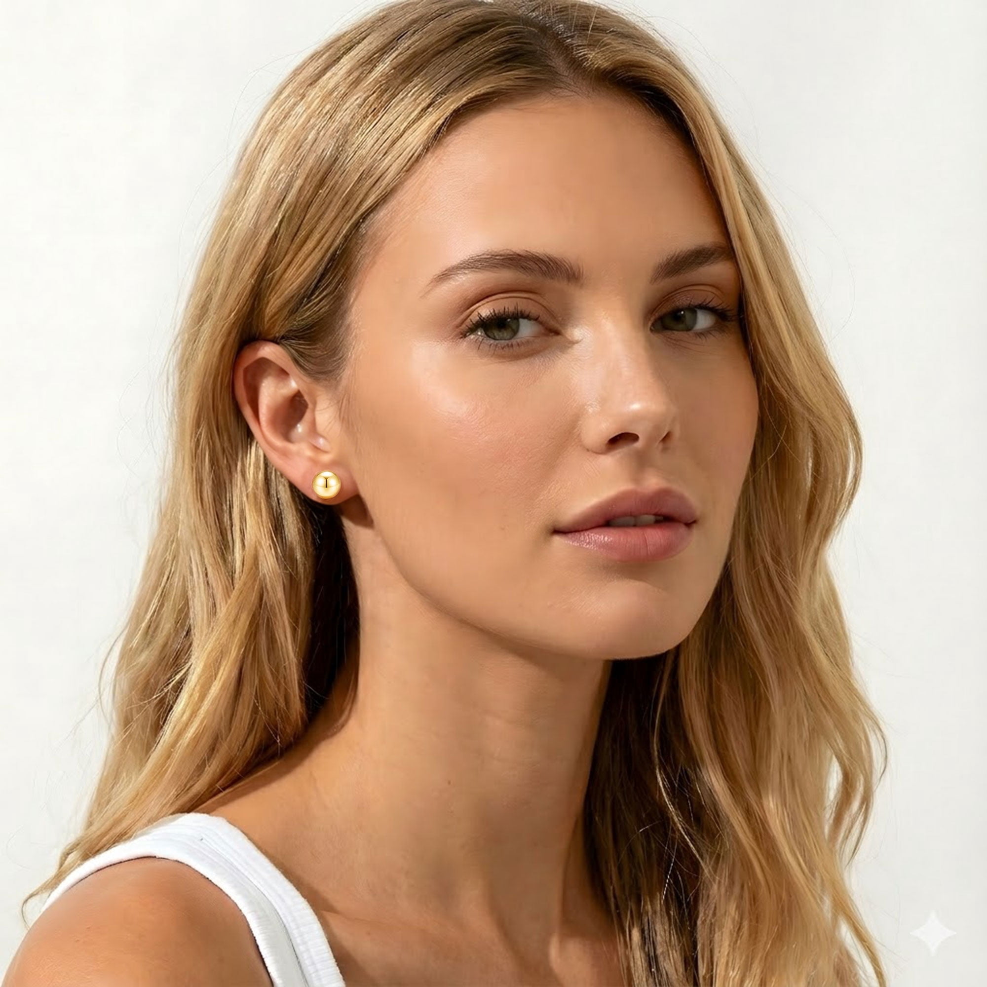 APSVO 5 Pairs 18K Gold Plated Ball Stud Earrings for Women Teen Girls Small Hypoallergenic Post Earrings Set Birthday Jewelry Gifts - Image 3