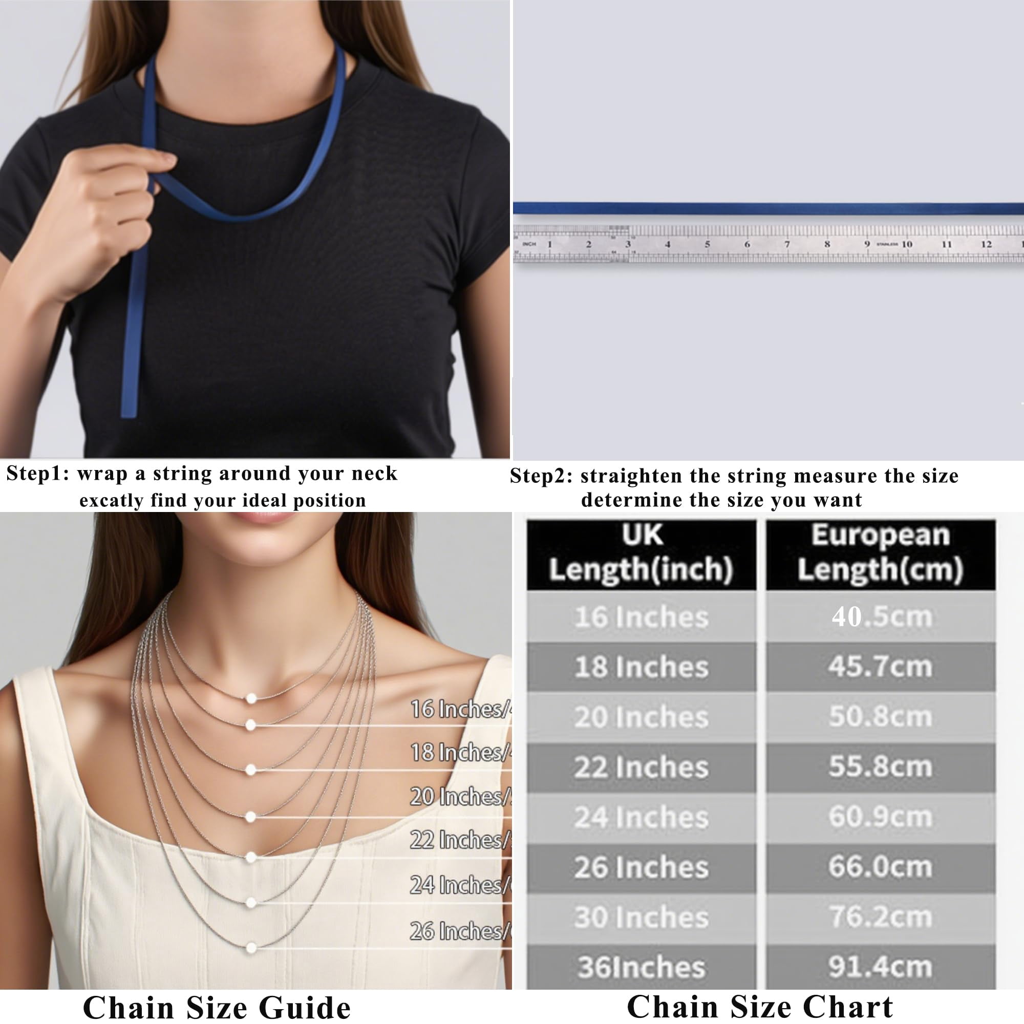 APSVO S925 Sterling Silver Plated Chains for Women 1.5mm Non-tarnish Rope Necklace Birthday Jewelry Gifts Adults Ideas 18 Inch - Image 4