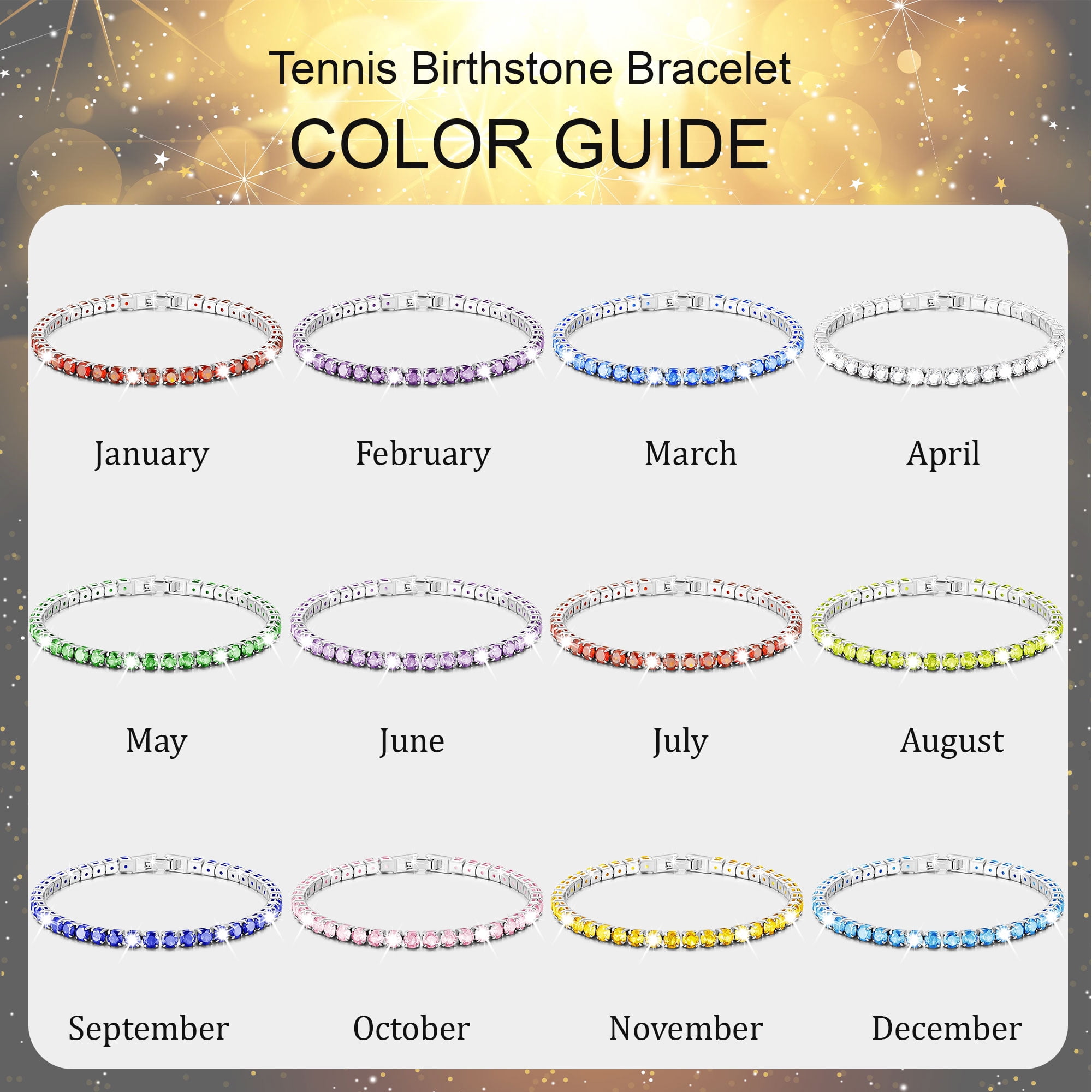 APSVO S925 Sterling Silver Plated Tennis Bracelets for Women Girls CZ April Birthstone Bracelets with Crystal Birthday Graduation Mothers Day Jewelry Gifts Teen Her Mom Adult Kids Ideas - Image 4