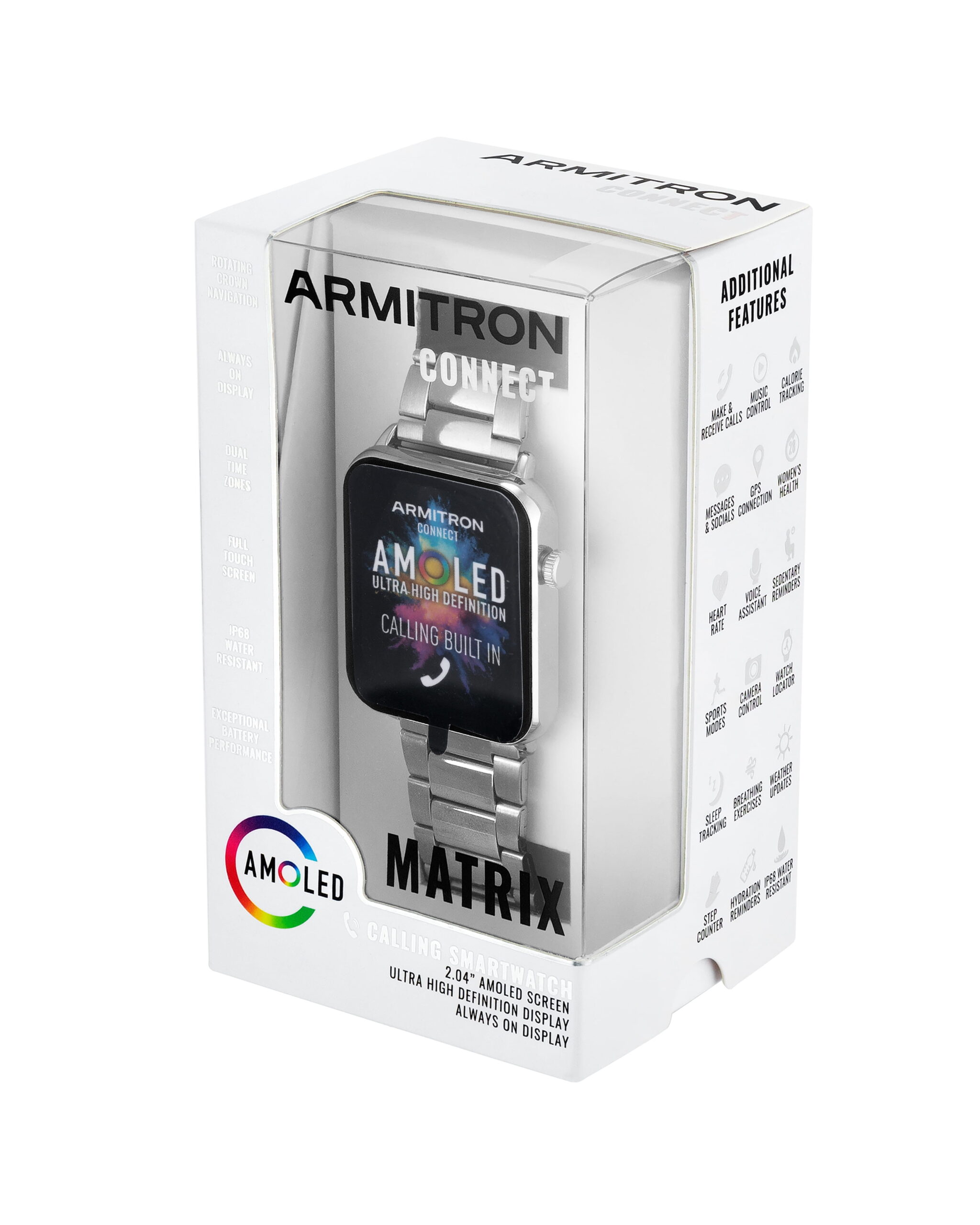 Armitron Matrix Adult 44mm Smart Watch, Silver - Image 3