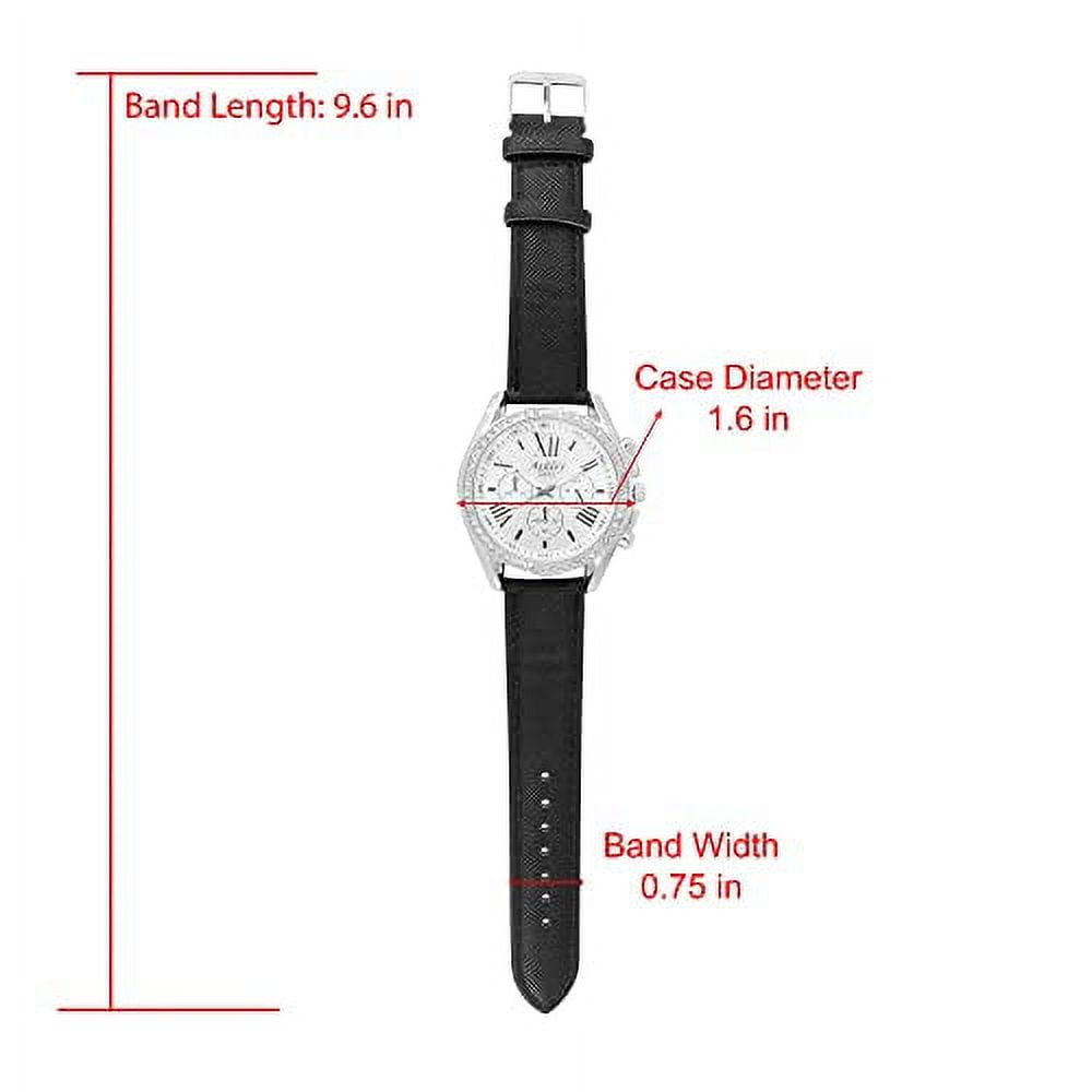 Ashley Princess Women's Easy Reader Colorful Watch Matching with Perfect Colorful Wallet which Holds Smartphone, Credit Cards, Cash & Change Organized & Elegantly Impressive Gift Set - ST10234-N Black - Image 5