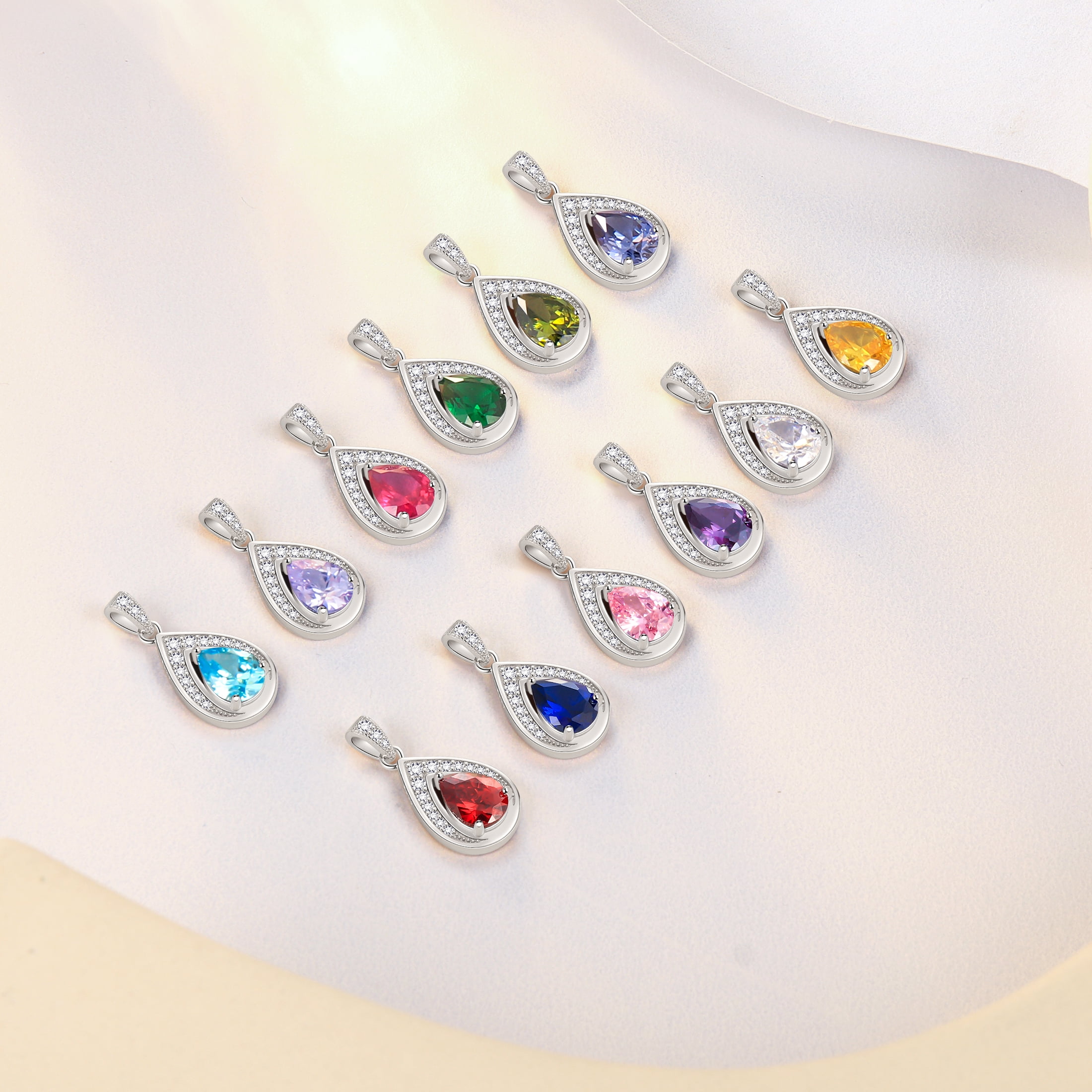 Beautlace 925 Sterling Silver Teardrop December Tanzanite Birthstone Necklace,Pear Cut Pendant Necklace Jewelry Birthday Christmas Gifts for Women/ Wife /Lover - Image 5