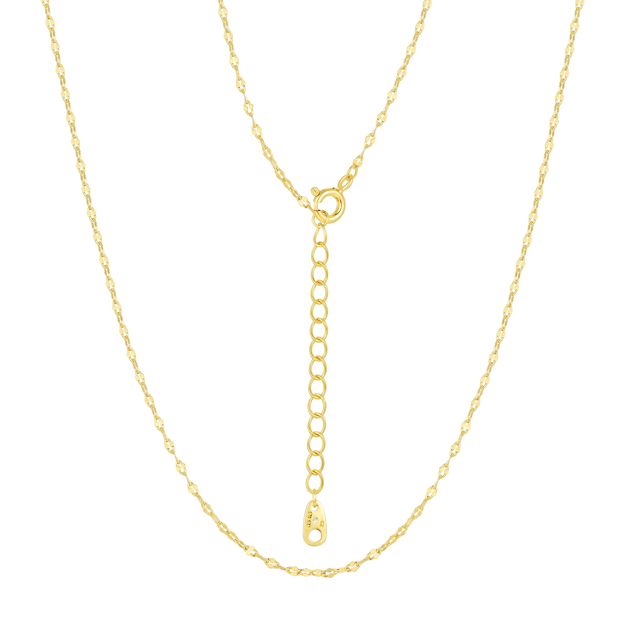 Believe by Brilliance A Triple Chain Initial Necklace Set in 14KT Gold Flash Plated Brass - Image 4