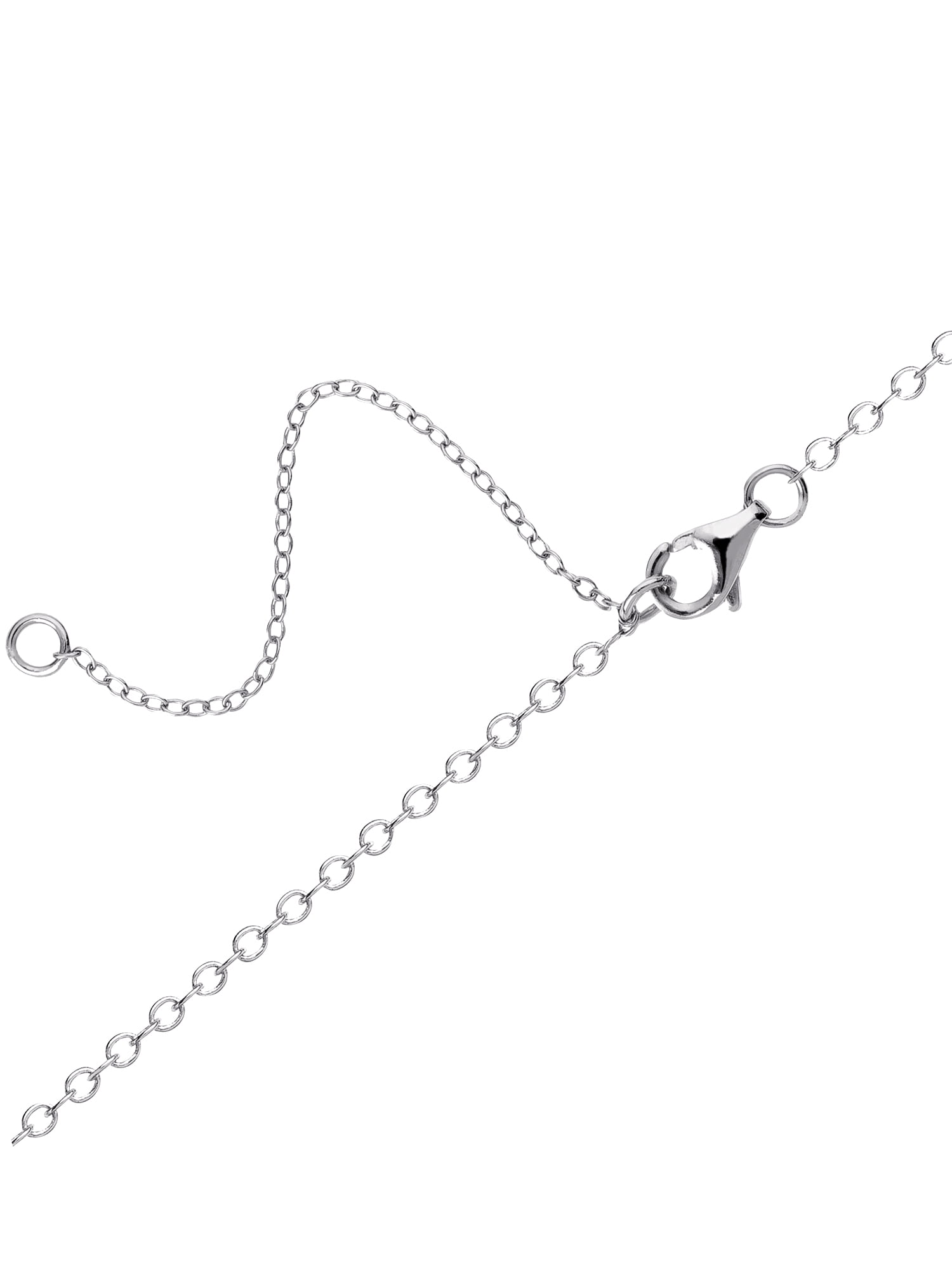 Believe By Brilliance Fine Silver Plated Cubic Zirconia V Shape Necklace 18+2" - Image 3