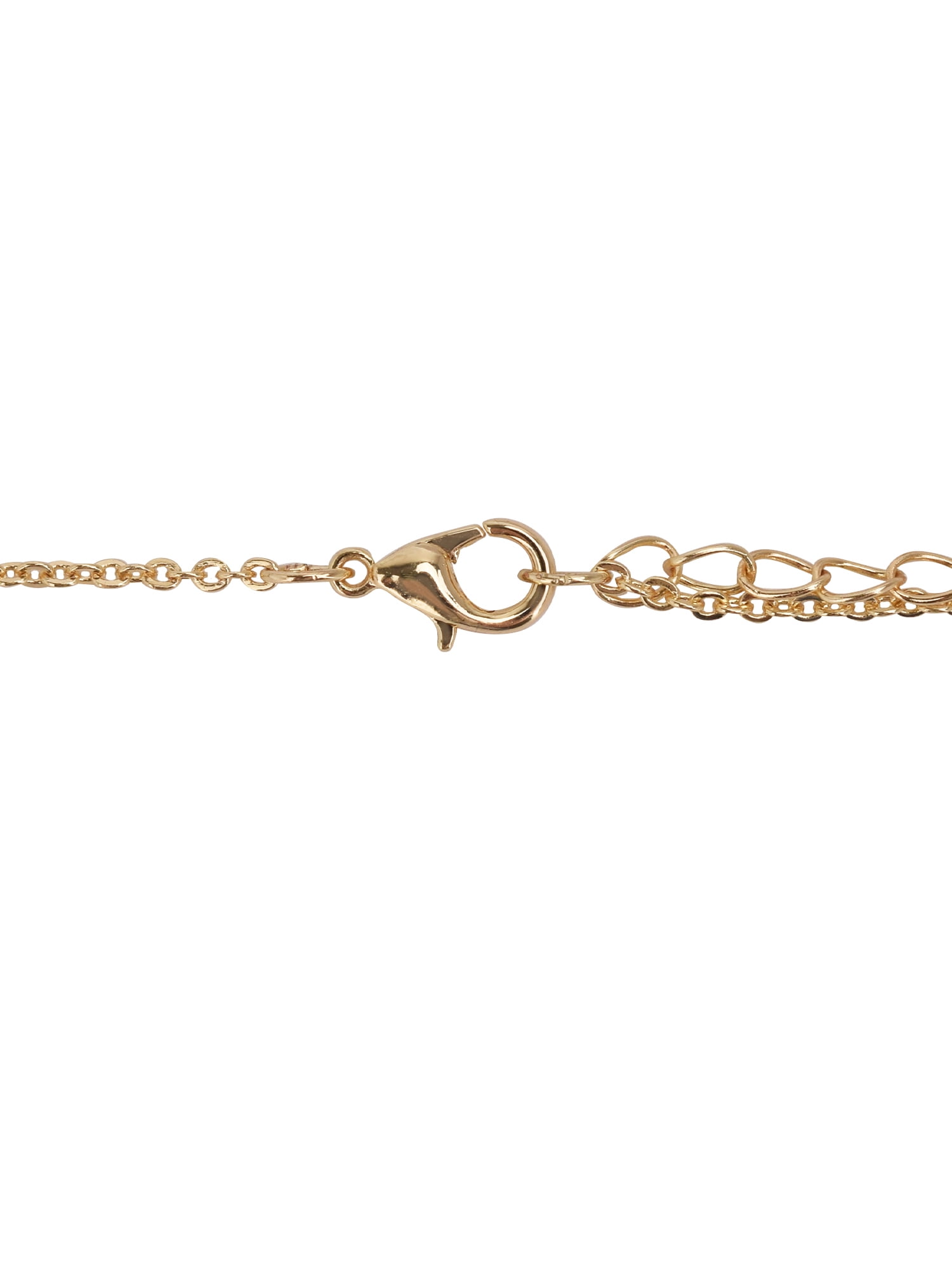 Believe by Brilliance Women's Adult Female 14kt Gold Flash Plated Moon and Stars with CZ Layered Necklace - Image 2