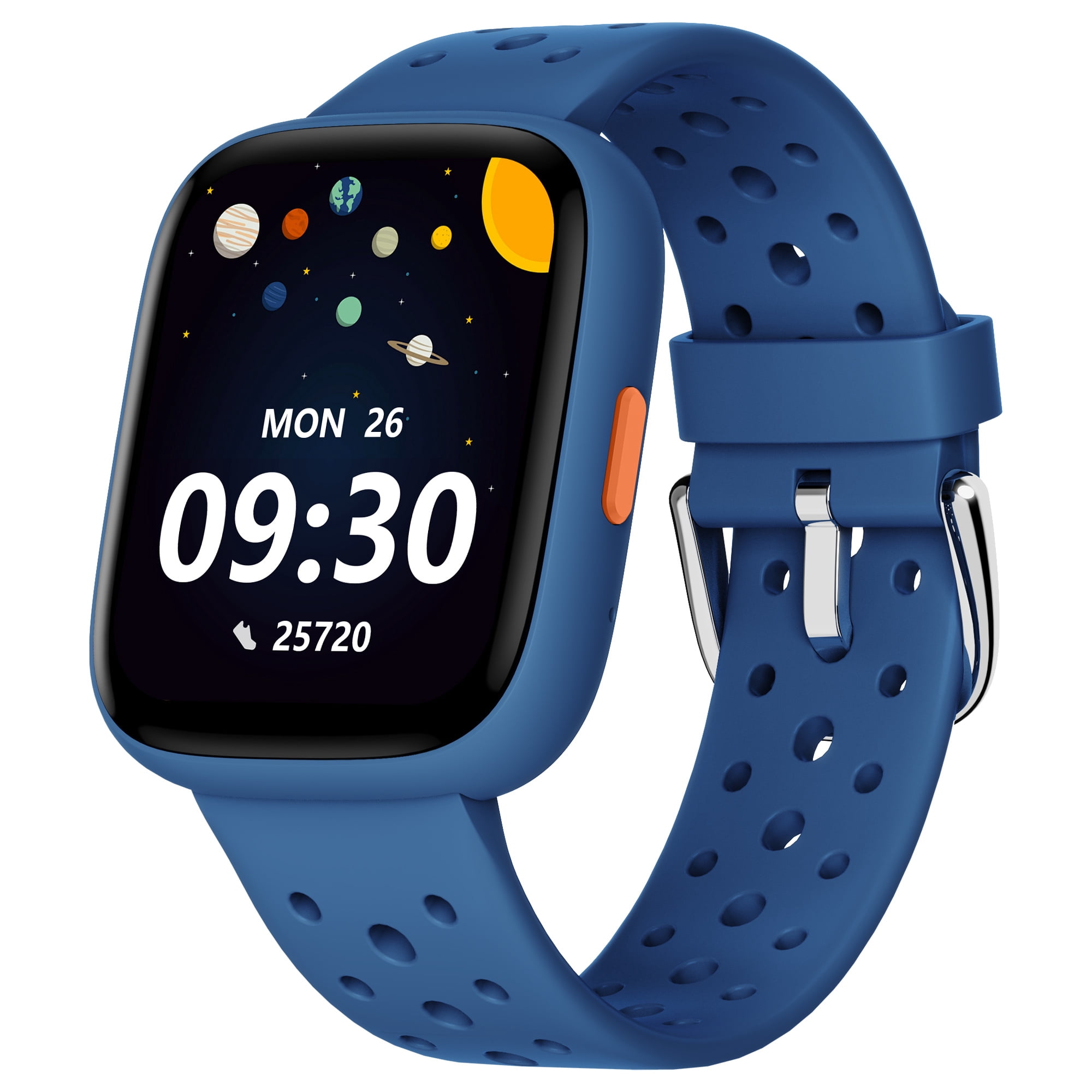 BIGGERFIVE Smart Watch for Kids No APP No Phone Needed, 1.8" Fitness Tracker Watch Pedometer, Sleep Monitor, IP68 Waterproof, Step Counter, Puzzle Games for Girls Boys Teens 5-16, Blue