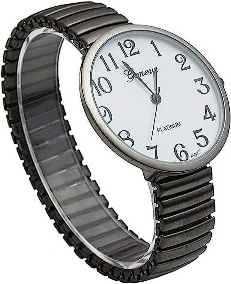 Blekon Collections Women's Super Large Face Stretch Band Watch, Japanese Movement PC21J, Adults - Image 3