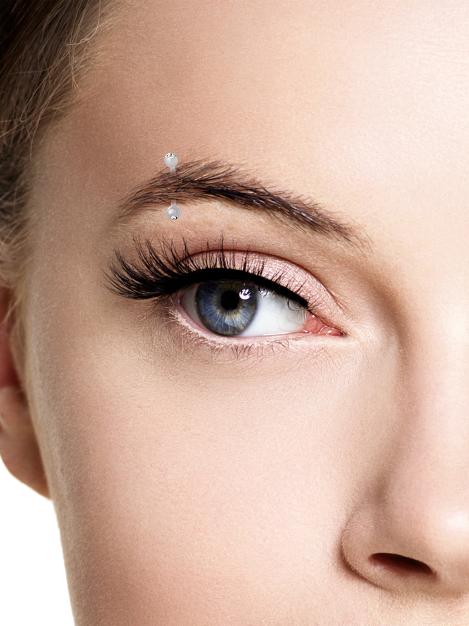 Body Jewelry Women's 16 Gauge Stainless Steel Eyebrow Rings 4 Pack - Image 5