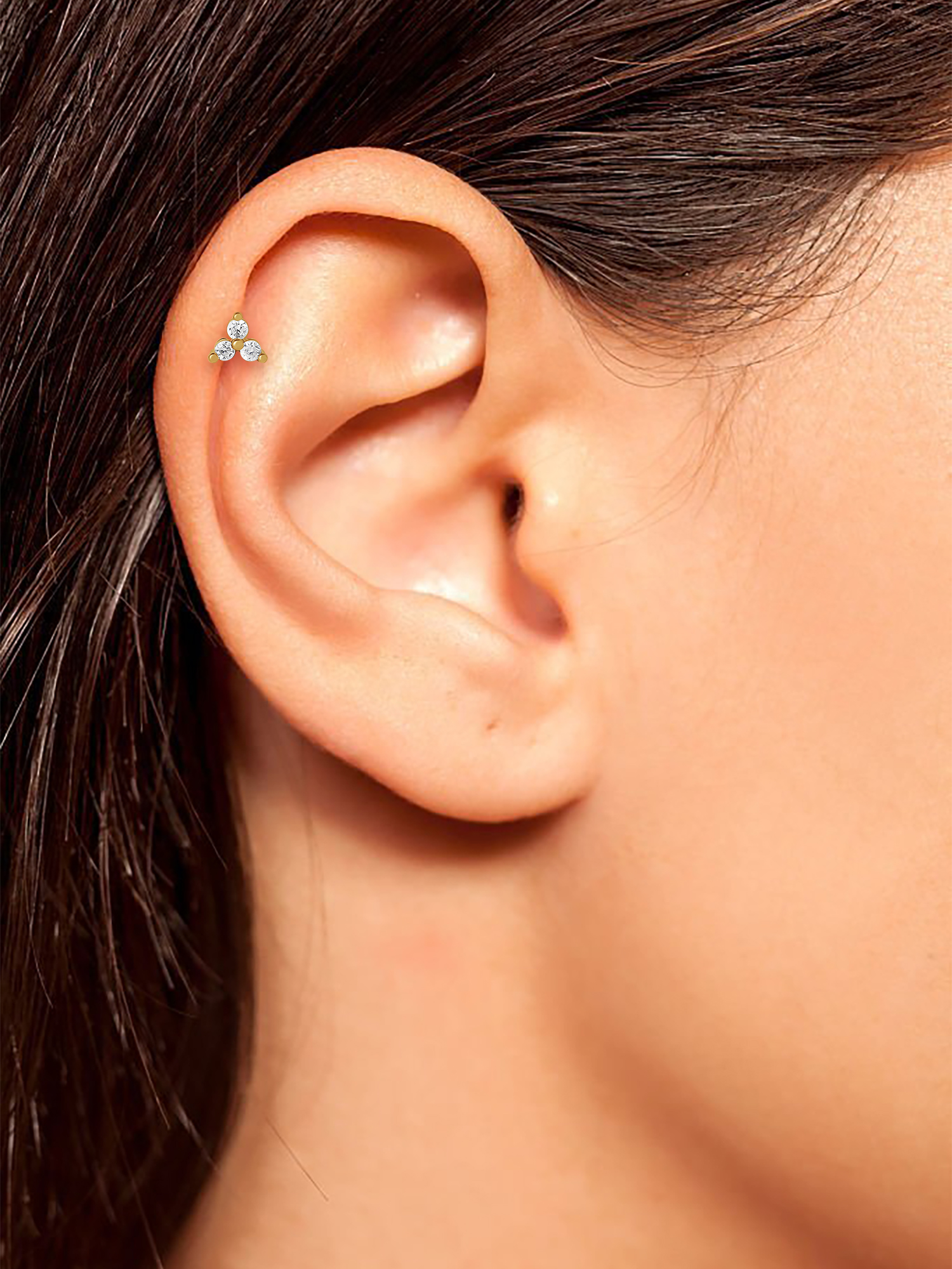 Body Jewelry Women's 18G Stainless Steel Piercing Element Cubic Zirconia Cartilage Set - Image 4