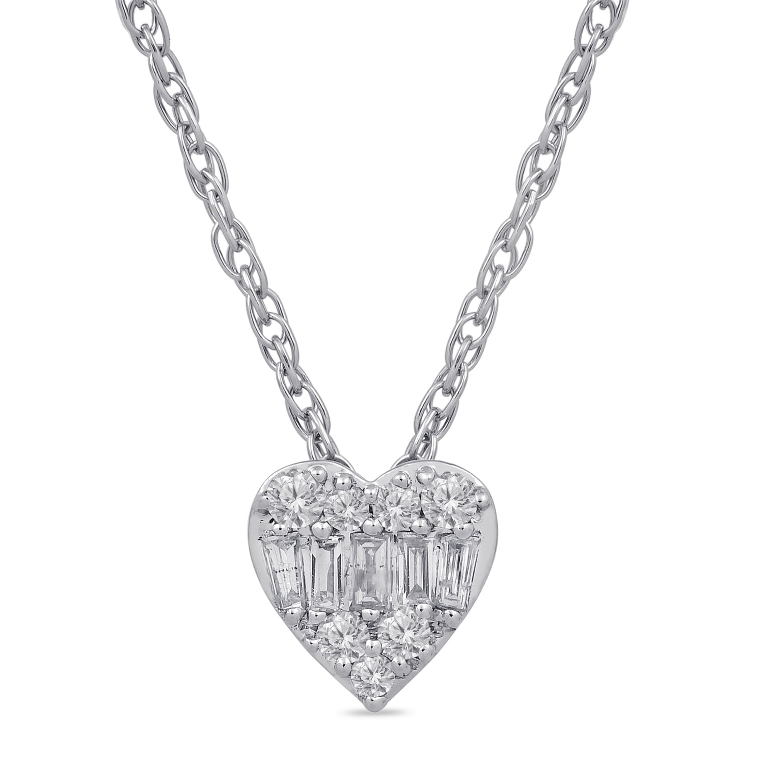 Brilliance Fine Jewelry 10k Heart Pendant Necklace For Women and Teens - Image 2