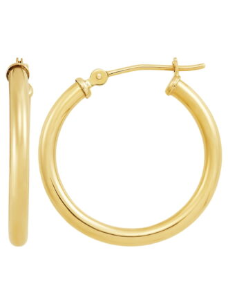 Brilliance Fine Jewelry 10K Yellow Gold 2.3MM x 23MM Round Hollow Hoop Earrings