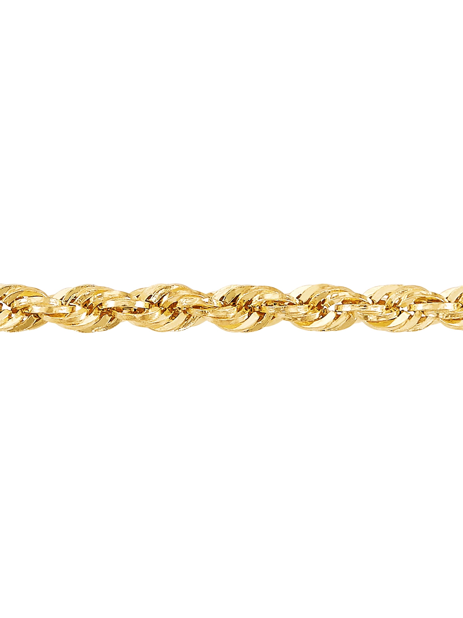 Brilliance Fine Jewelry 10K Yellow Gold 2.80MM - 2.90MM Hollow Rope Necklace, 18" - Image 2