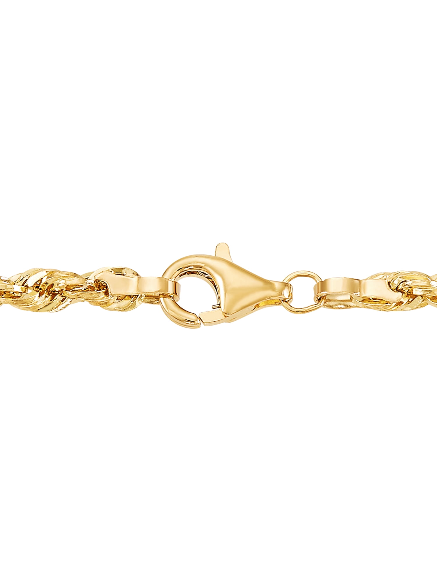Brilliance Fine Jewelry 10K Yellow Gold 2.80MM - 2.90MM Hollow Rope Necklace, 18" - Image 3