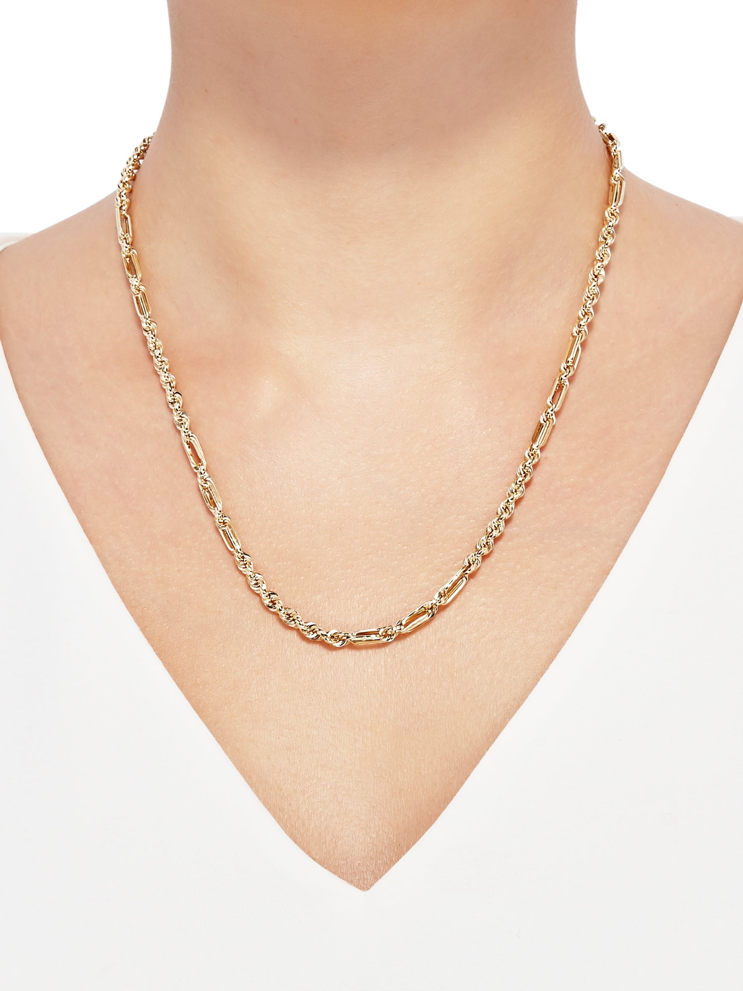 Brilliance Fine Jewelry 10K Yellow Gold 4.00MM Milano Hollow Rope Necklace, 20" - Image 4