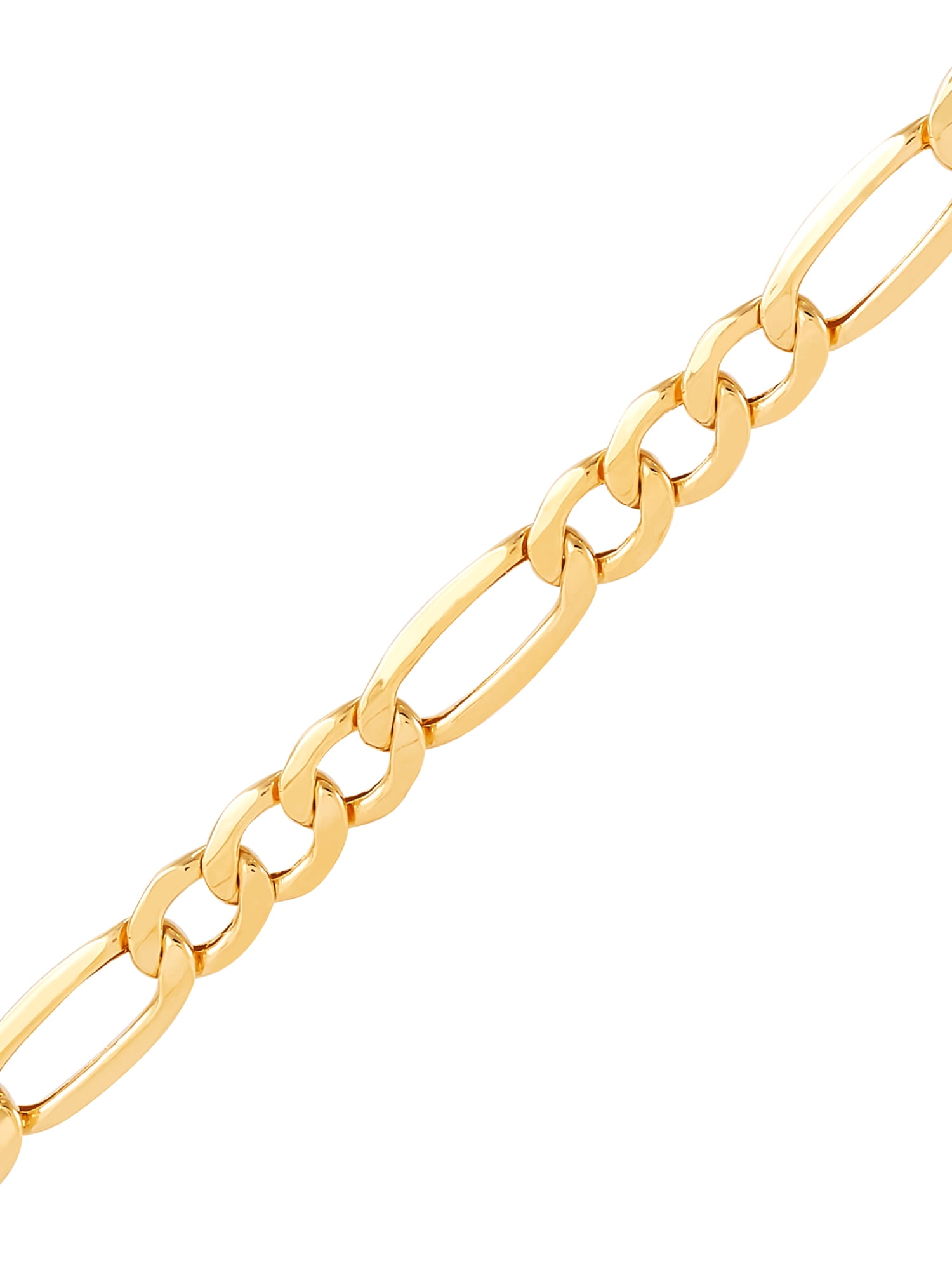 Brilliance Fine Jewelry 10K Yellow Gold 4.40MM Hollow Figaro Necklace, 22" - Image 4