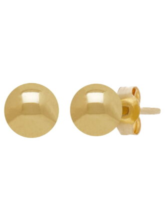 Brilliance Fine Jewelry 10K Yellow Gold 5MM Hollow Ball Stud Earrings