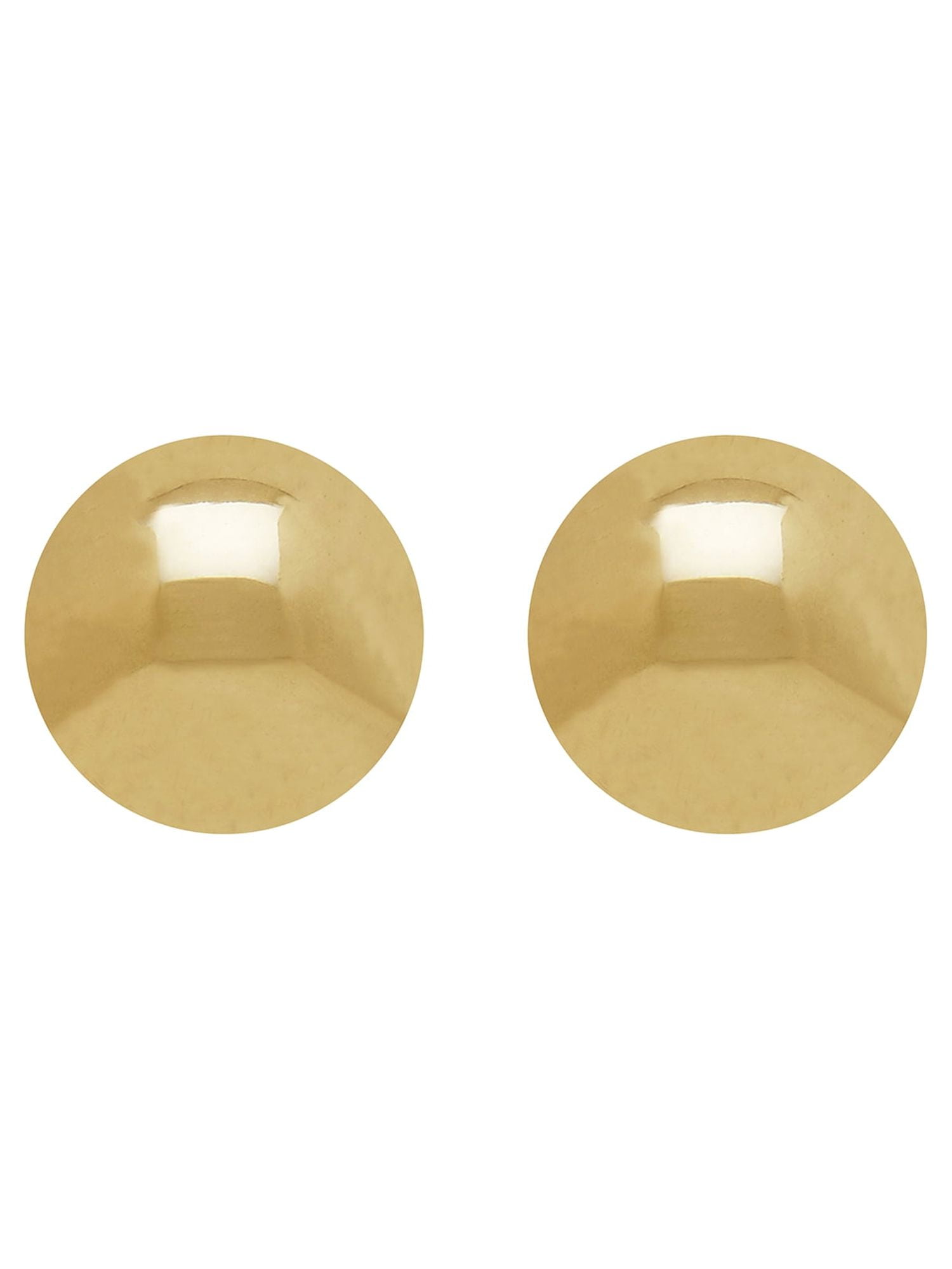 Brilliance Fine Jewelry 10K Yellow Gold 5MM Hollow Ball Stud Earrings - Image 3