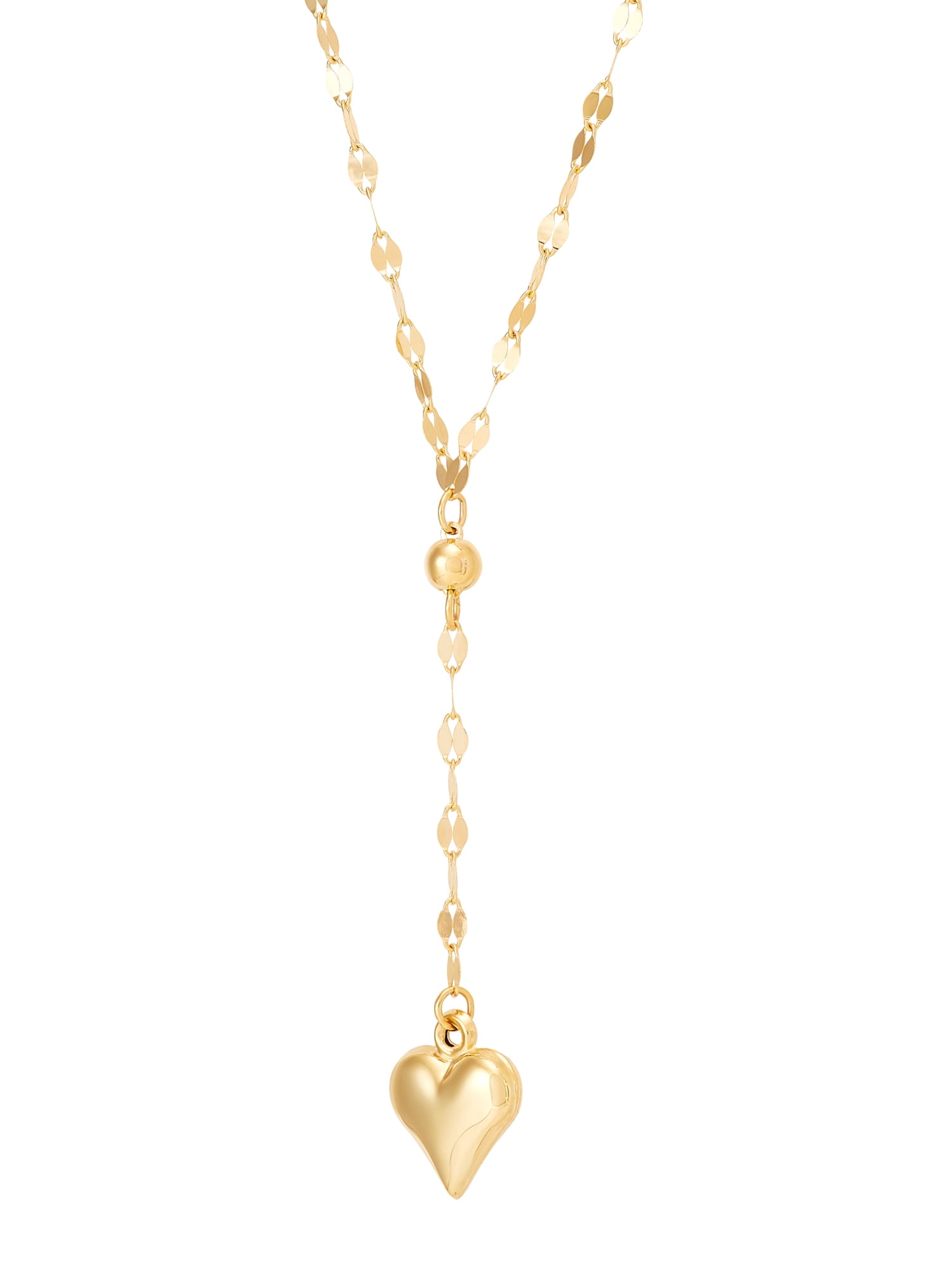 Brilliance Fine Jewelry 10K Yellow Gold Adjustable Lariat with Heart Necklace - Image 5