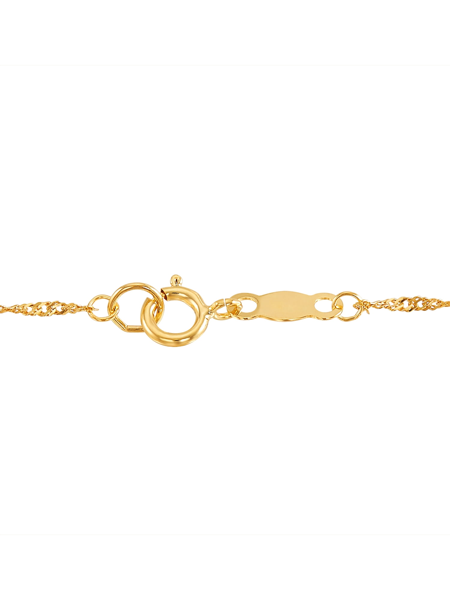 Brilliance Fine Jewelry 10K Yellow, White and Pink Gold Puffed Heart Necklace, 18" - Image 4