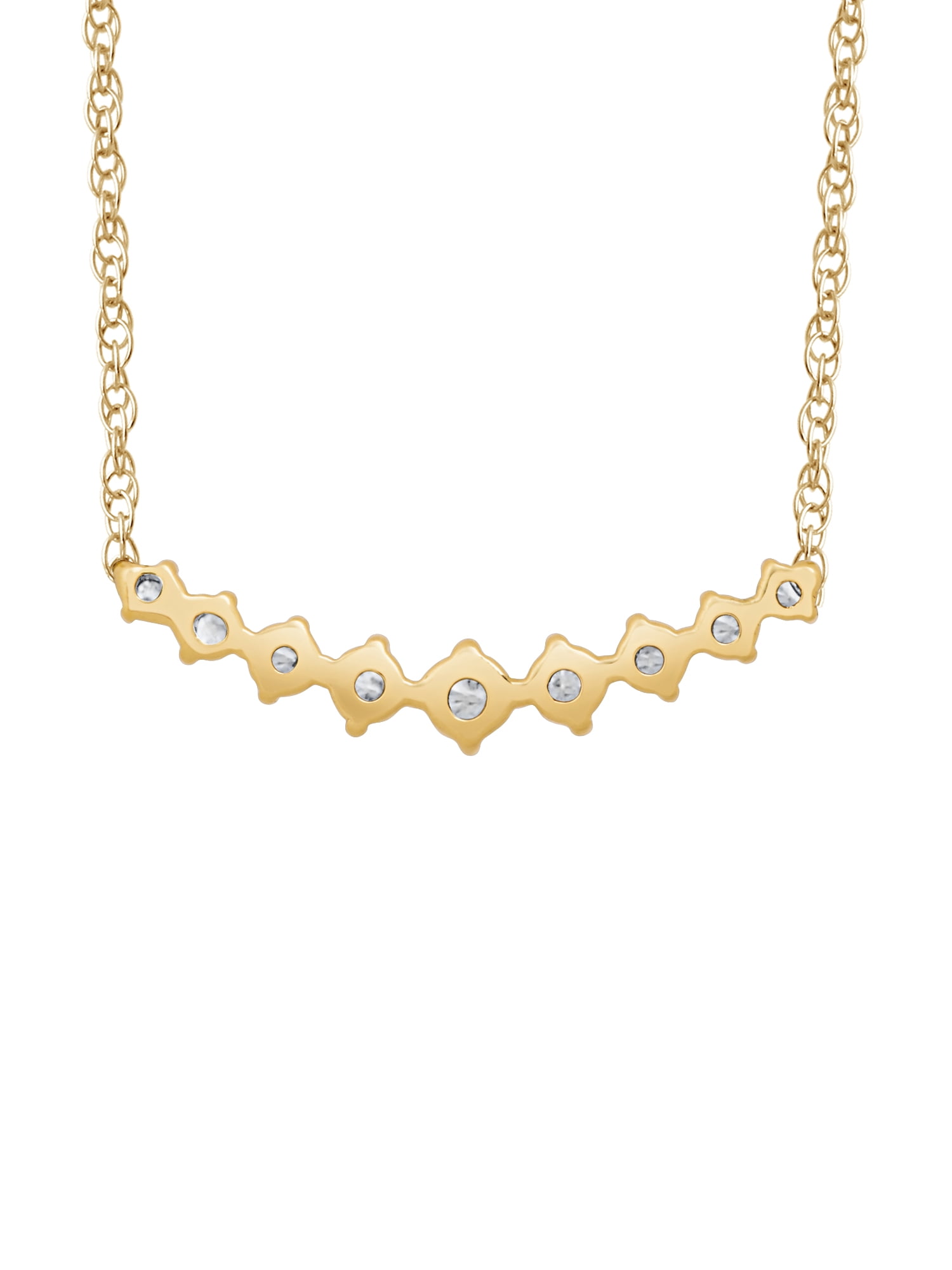 Brilliance Fine Jewelry 10KT Yellow Gold 1/5ct diamond Fashion Necklace - Image 2