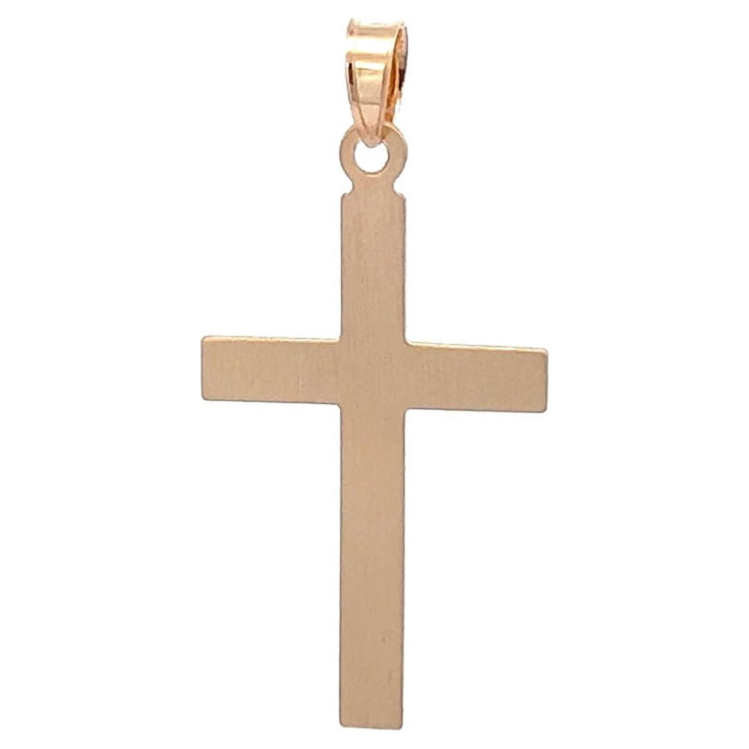 Brilliance Fine Jewelry 14 KT Two Tone Cross with Cross Design Religious Pendant, 14KT Yellow Gold Cross with 14KT White Gold Cross Accent - Image 2