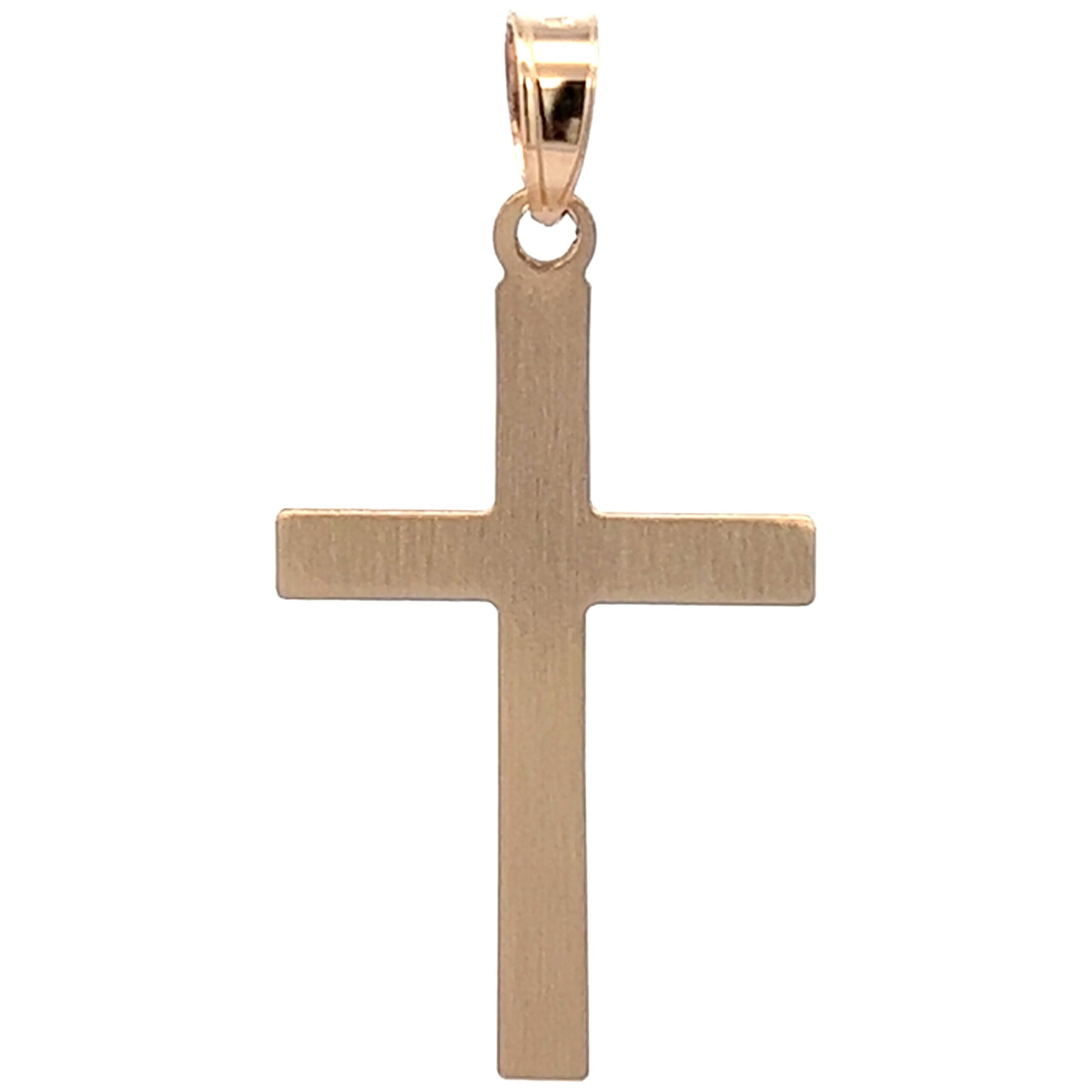 Brilliance Fine Jewelry 14 KT Two Tone Gold Swirl Cross Pendant - Image 4