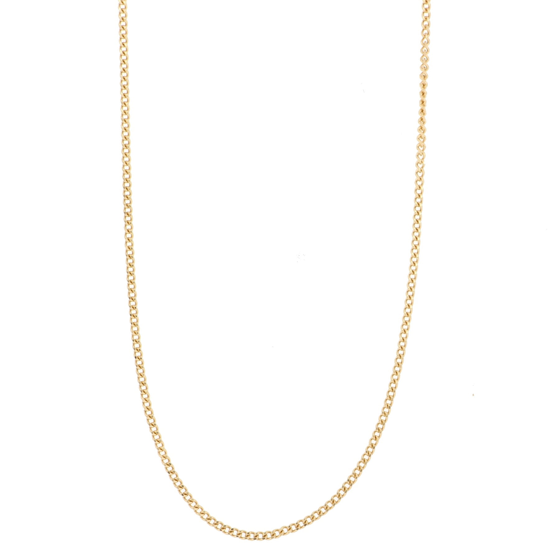 Brilliance Fine Jewelry 14 KT Yellow Gold Adjustable 16"-18" Diamond Cut Chain