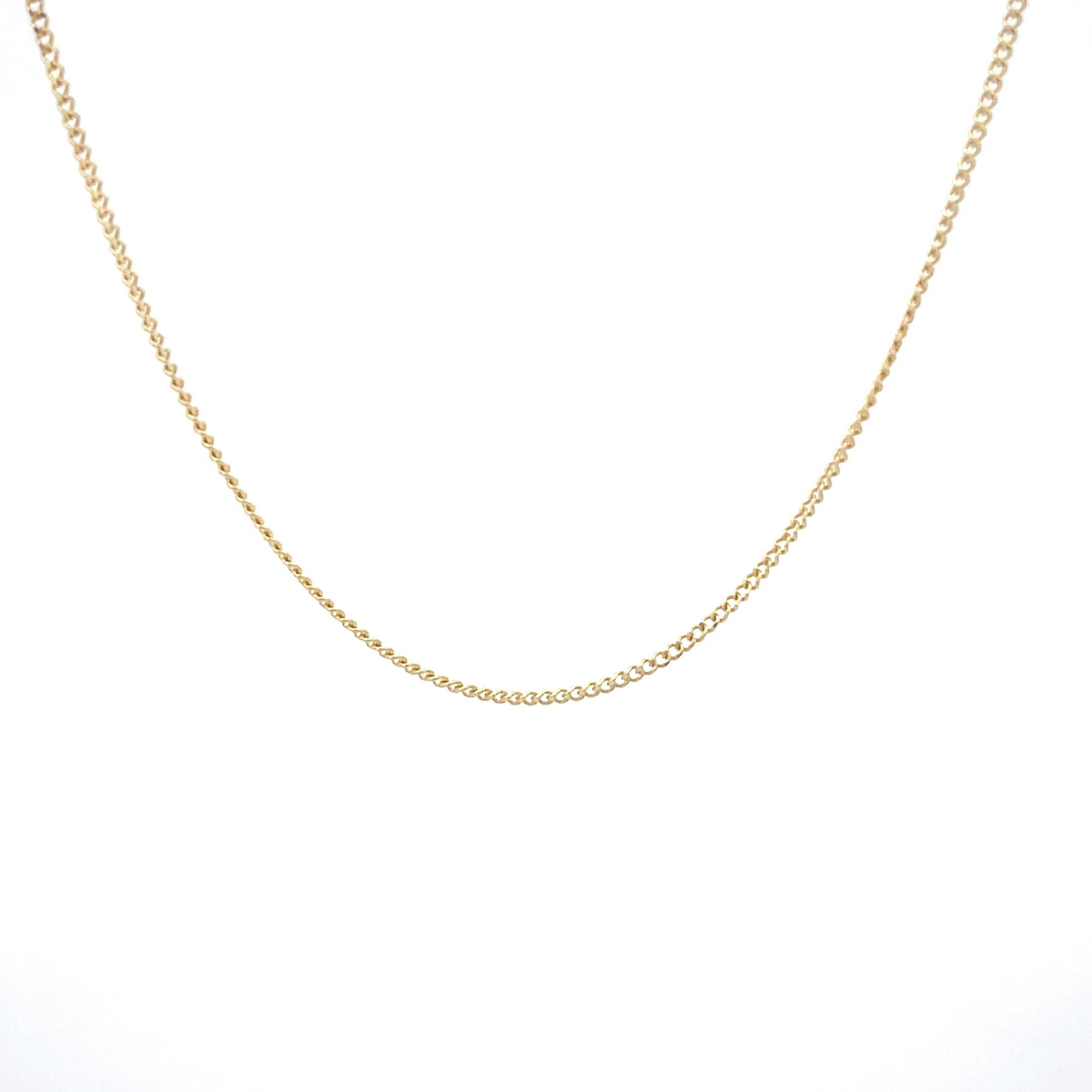Brilliance Fine Jewelry 14 KT Yellow Gold Adjustable 16"-18" Diamond Cut Chain - Image 3