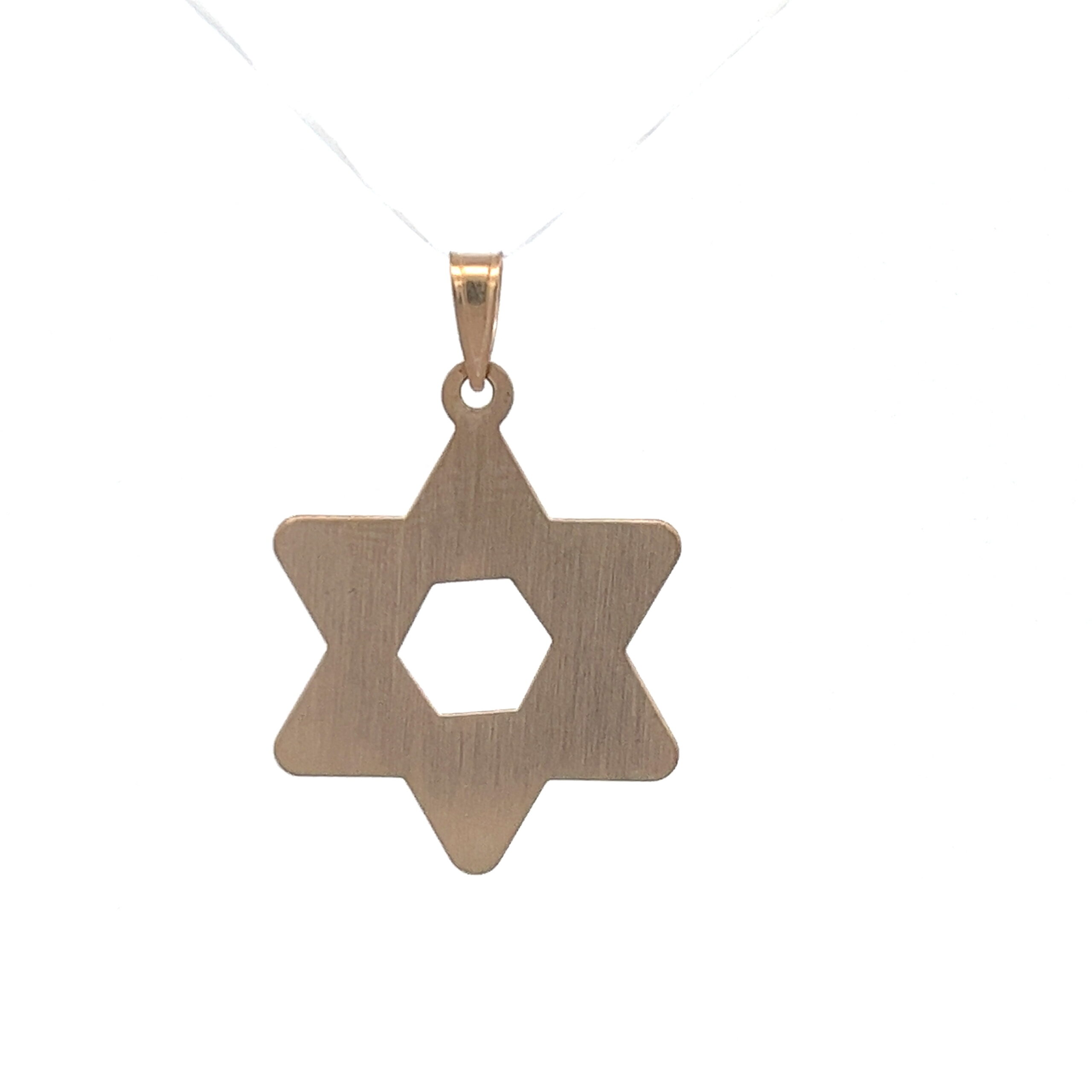 Brilliance Fine Jewelry 14 KT Yellow Gold Braided Jewish Star Of David Pendant - Image 4