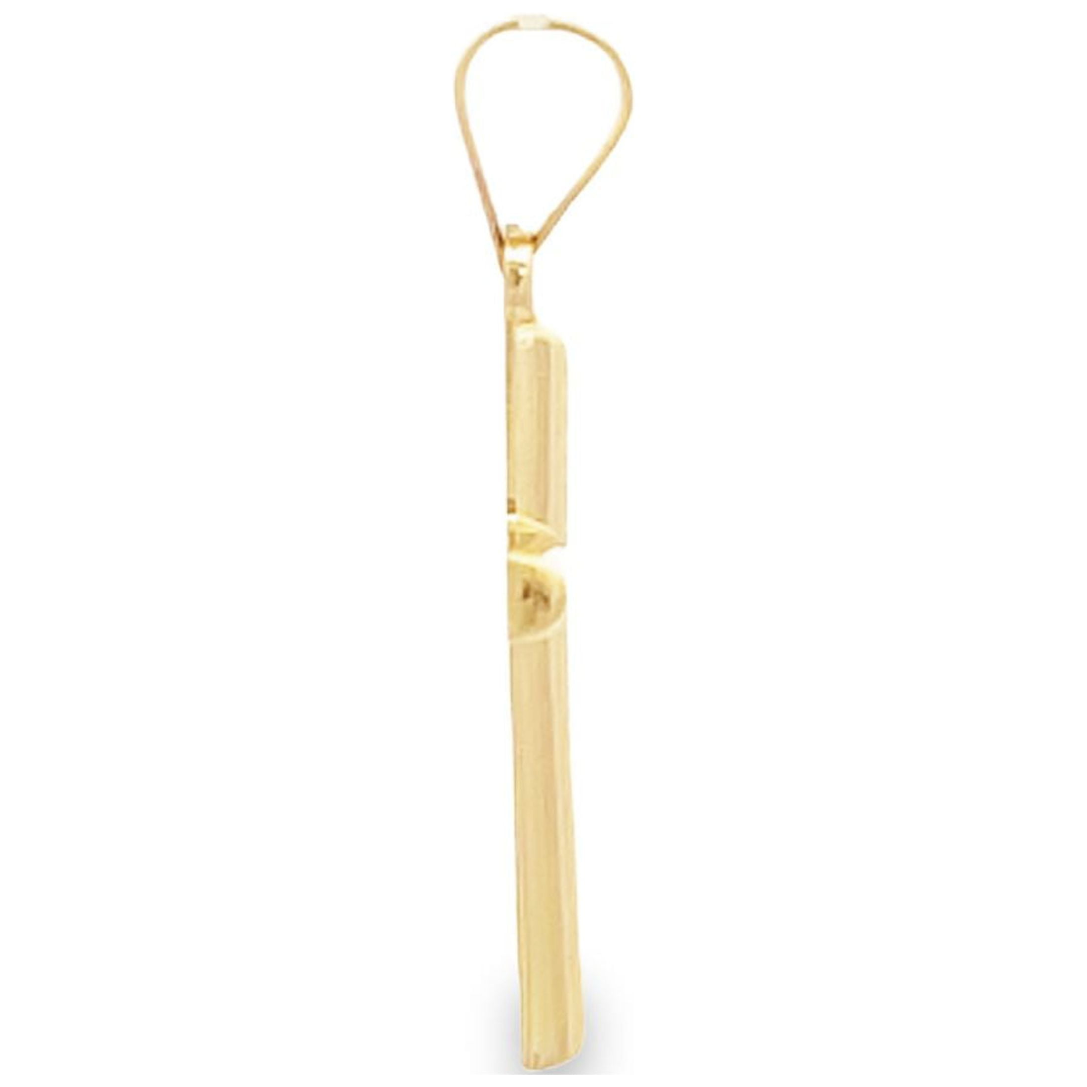 Brilliance Fine Jewelry 14K Yellow Gold Tube Cross Pendant, Unisex, Includes Gift Box - Image 4