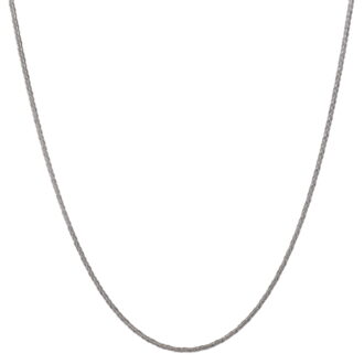 Brilliance Fine Jewelry 18-Inch Square Wheat Chain Sterling Silver Necklace