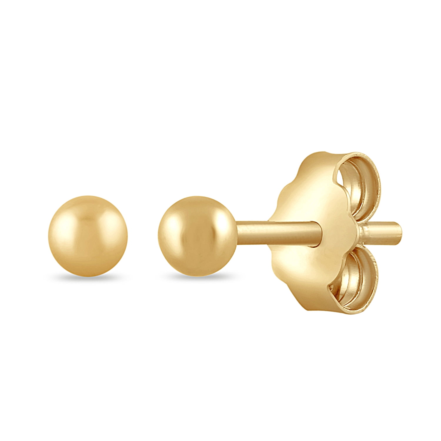 Brilliance Fine Jewelry 3-Pair Stud Earring Set, Lab-Grown Diamonds, Yellow Gold-Plated Silver - Image 5