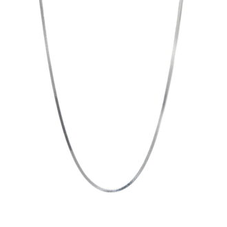 Brilliance Fine Jewelry 925 Sterling Silver Herringbone Square Chain Necklace, 18"