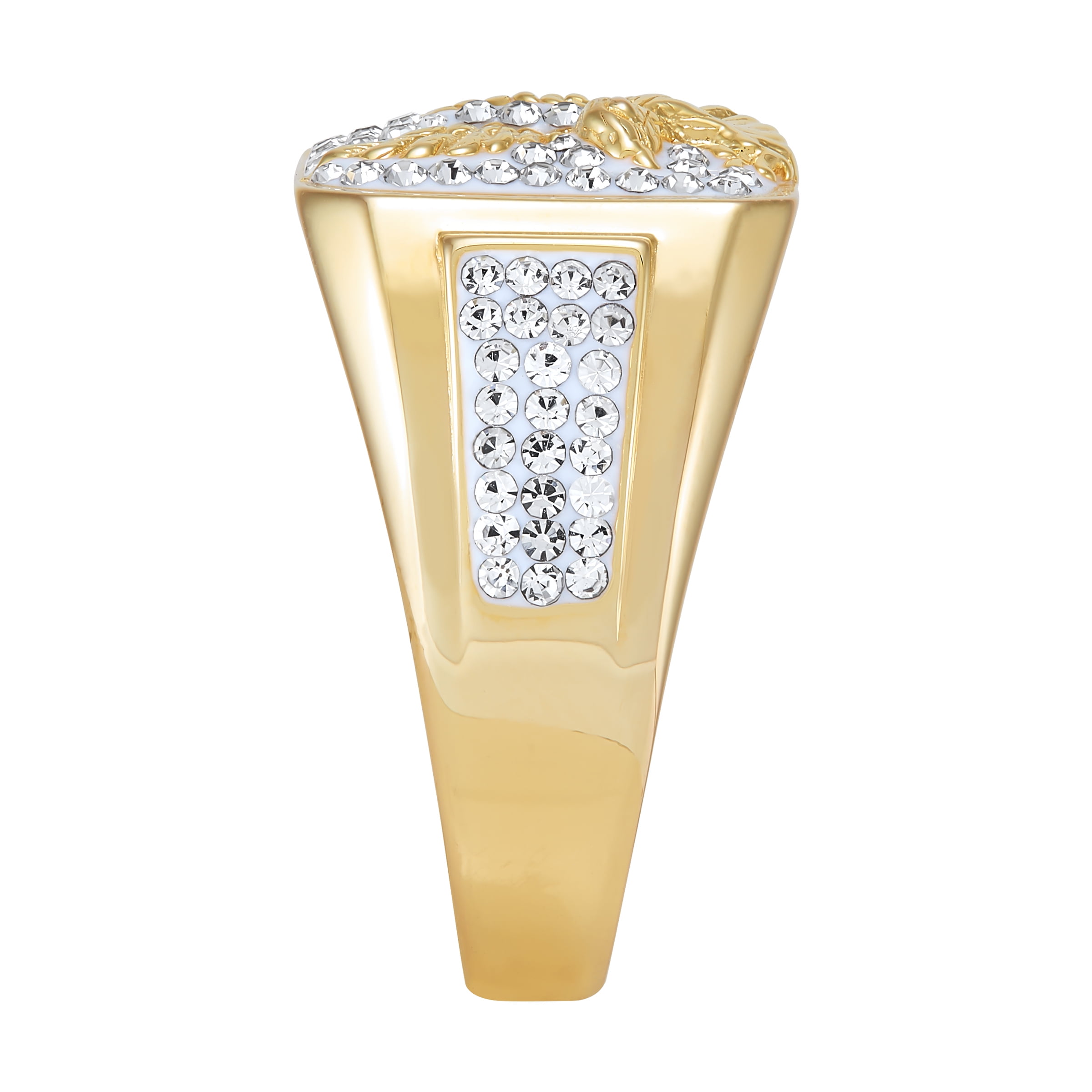 Brilliance Fine Jewelry Crystals Eagle Ring in Sterling Silver and 18K Gold Plate - Image 4