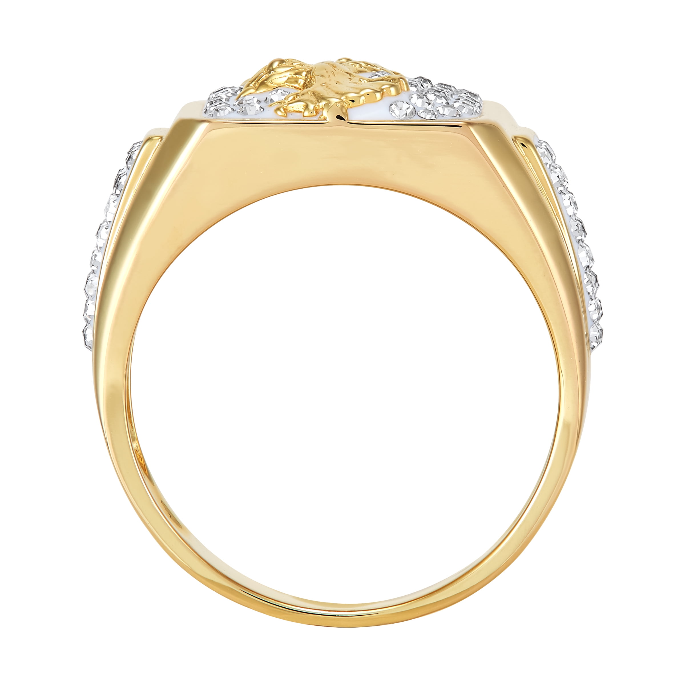 Brilliance Fine Jewelry Crystals Eagle Ring in Sterling Silver and 18K Gold Plate - Image 2