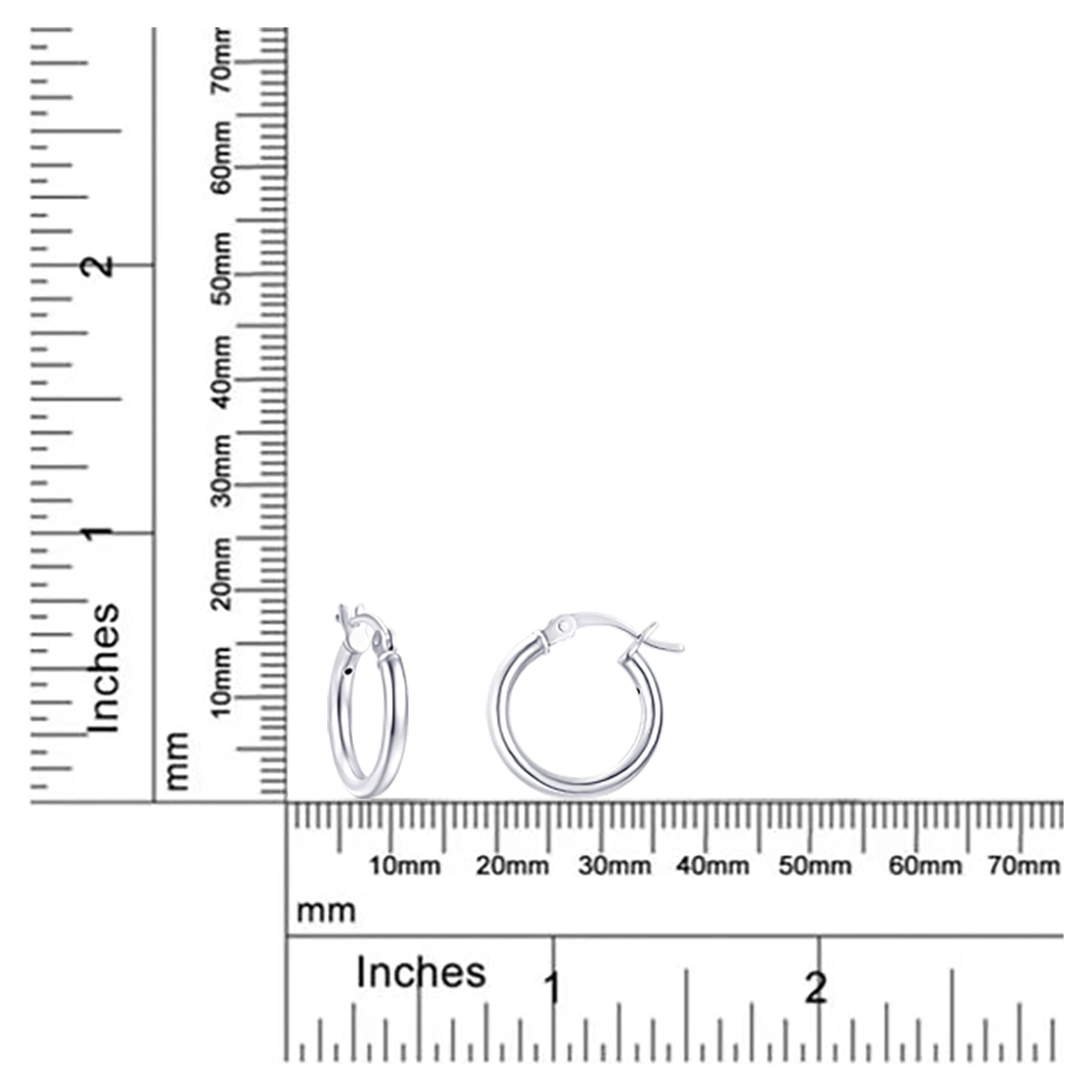Brilliance Fine Jewelry Duo Click Top Hoop Earrings in Sterling Silver - Image 5