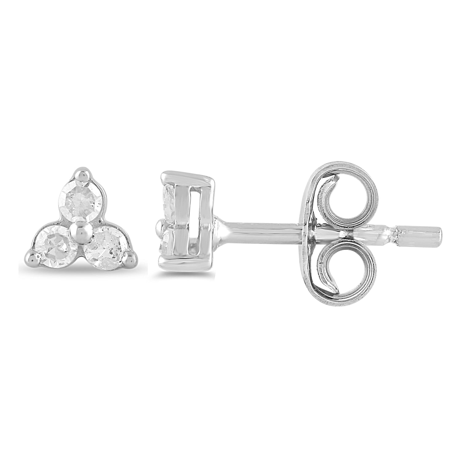 Brilliance Fine Jewelry Hoop & Trio Stud Earring Set, Lab-Grown Diamonds, Sterling Silver - Image 5