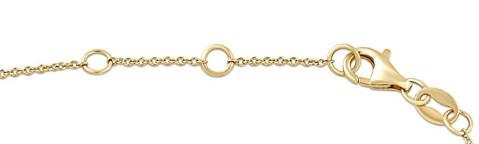 Brilliance Fine Jewelry Lab-Grown Diamond Halo Circle Bracelet in Yellow Gold-Plated Silver - Image 4